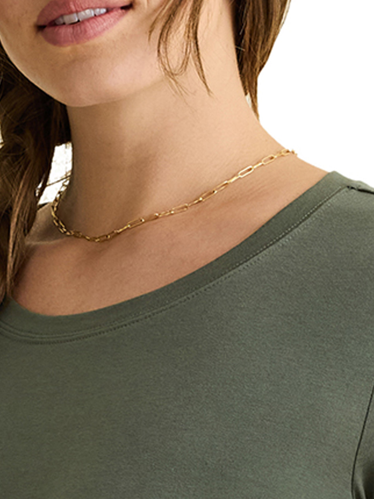 Women's Pocketless Melissa Long Sleeve Underscrub Tee - 5047 - Olive