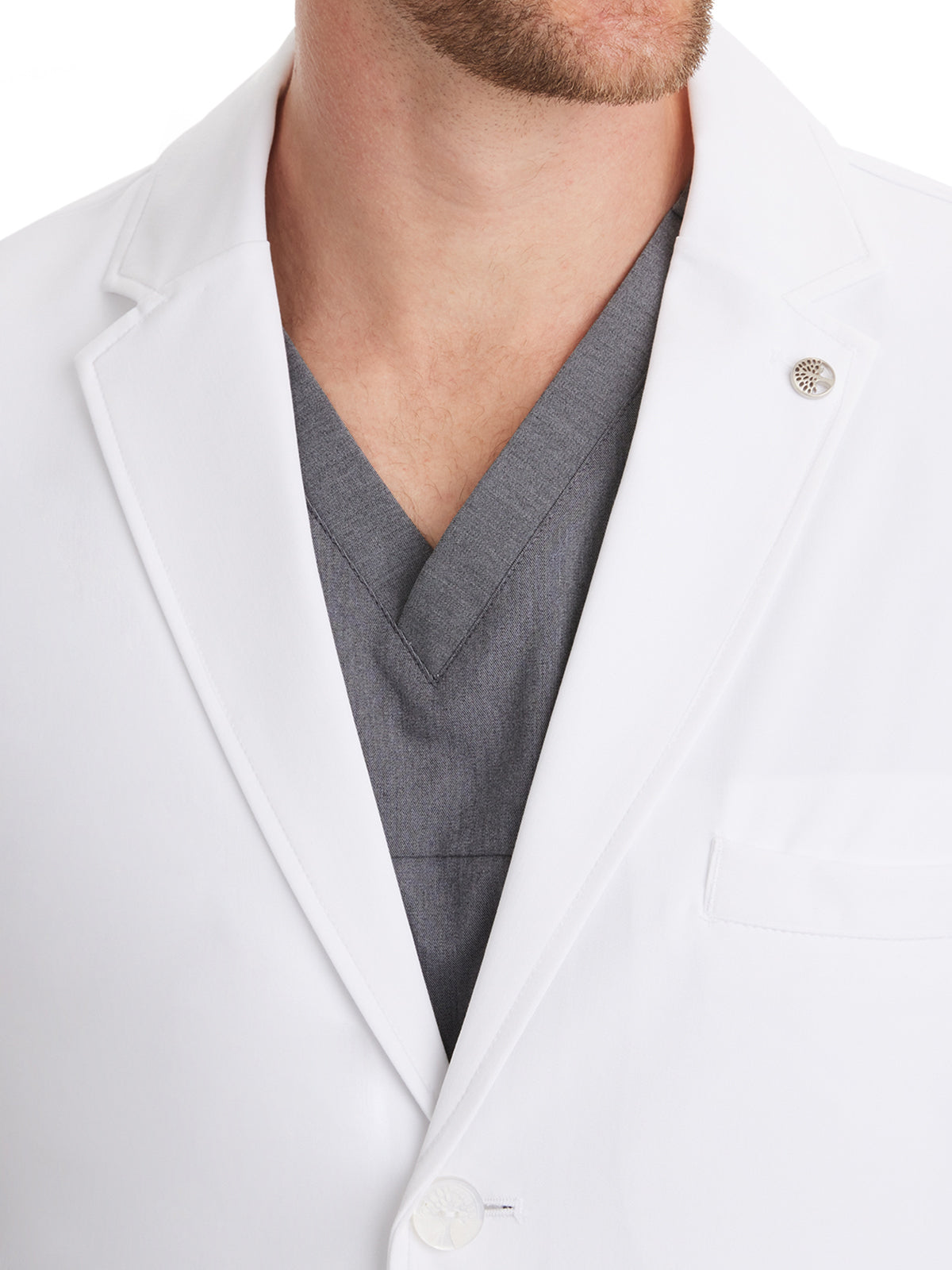 Men's Five-Pocket 35.5" Logan Lab Coat - 5100 - White