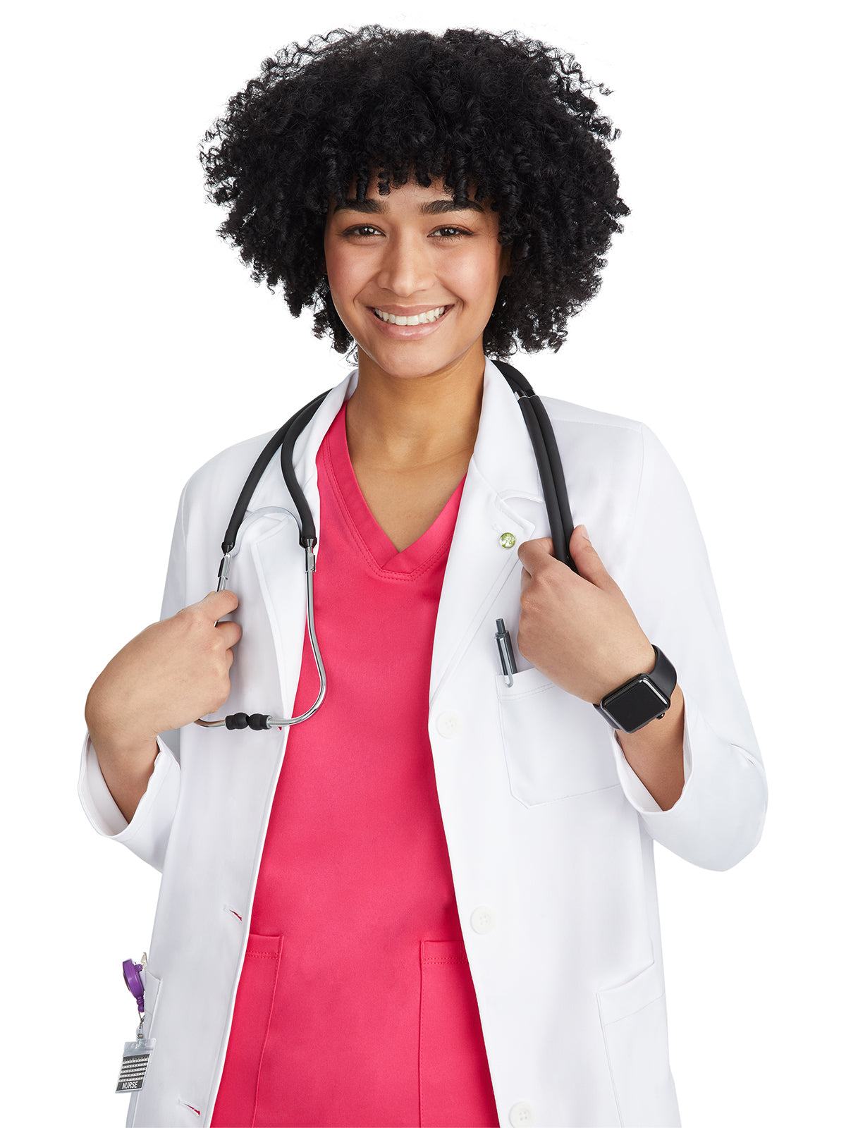 Women's Five-Pocket 37.5" Faye Lab Coat - 5161 - White