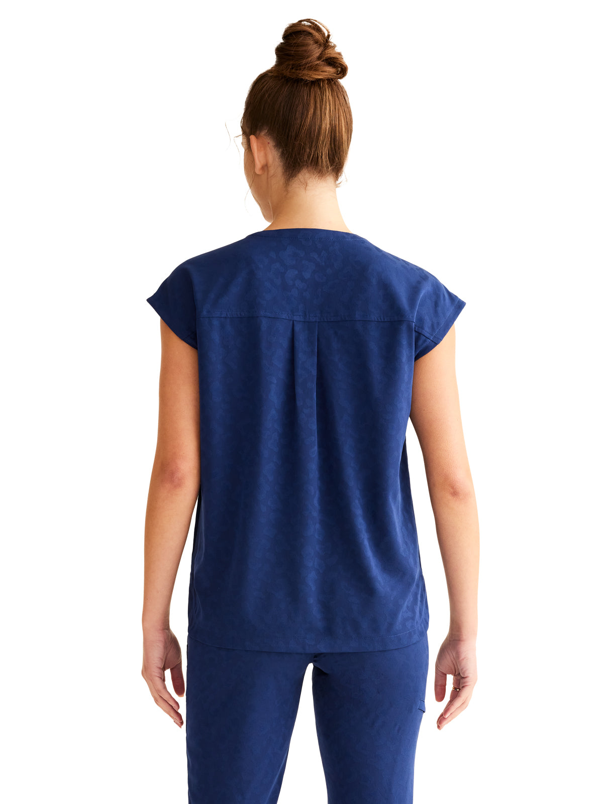 Women's 2-Pocket Jayden Camo Top - 602 - Navy