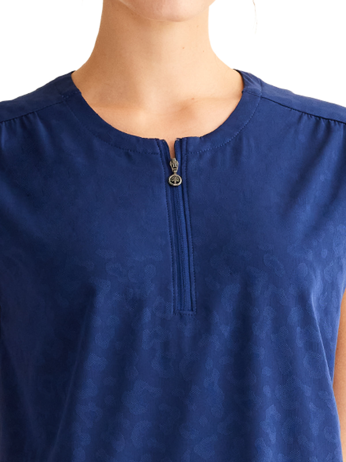 Women's 2-Pocket Jayden Camo Top - 602 - Navy