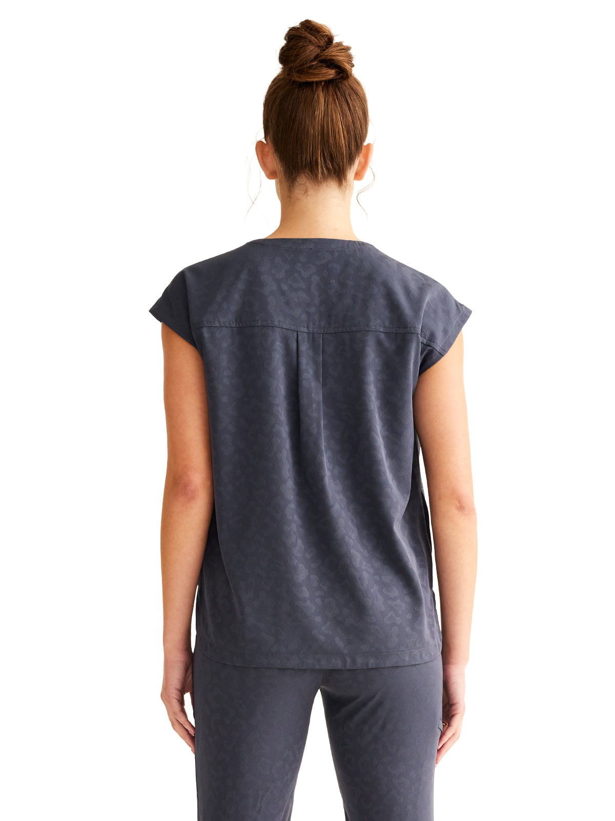 Women's 2-Pocket Jayden Camo Top - 602 - Pewter
