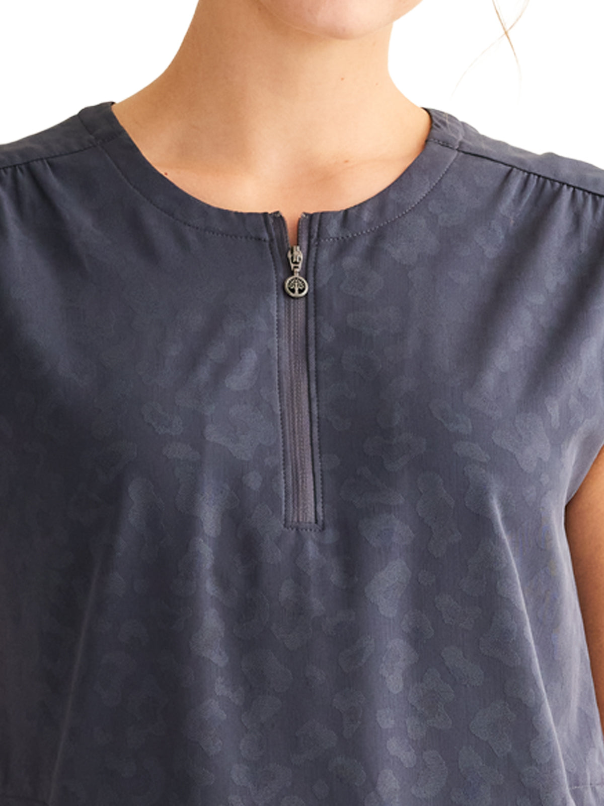 Women's 2-Pocket Jayden Camo Top - 602 - Pewter