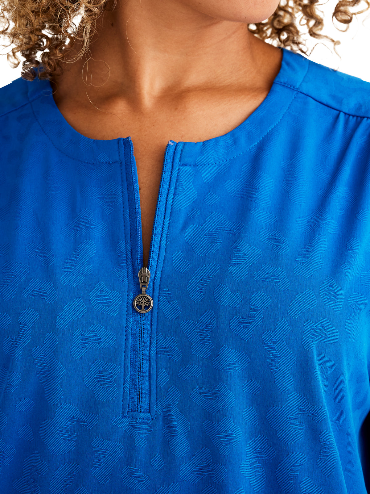 Women's 2-Pocket Jayden Camo Top - 602 - Royal