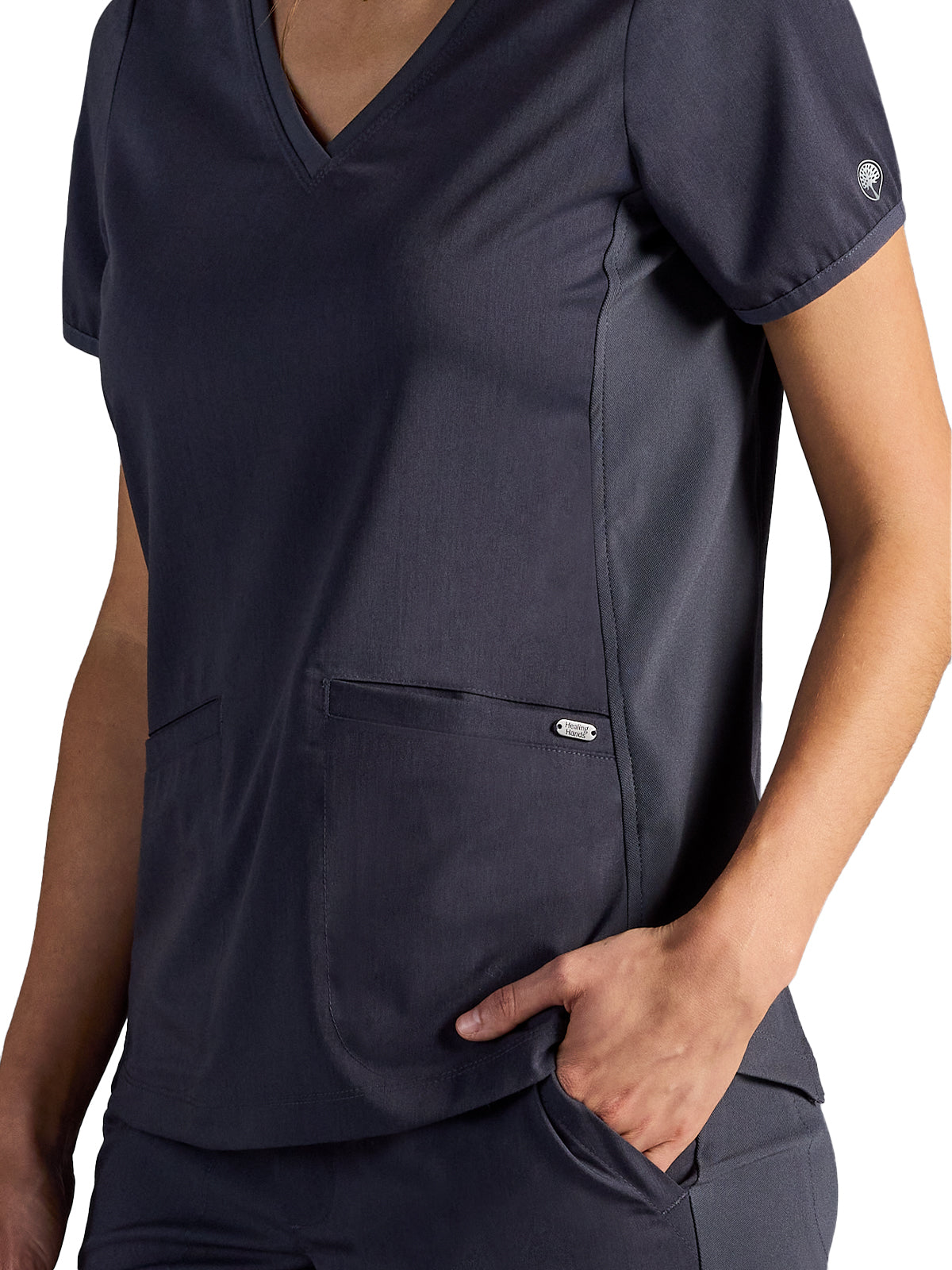 Women's Vivian V-Neck Top - 604A - DPewter