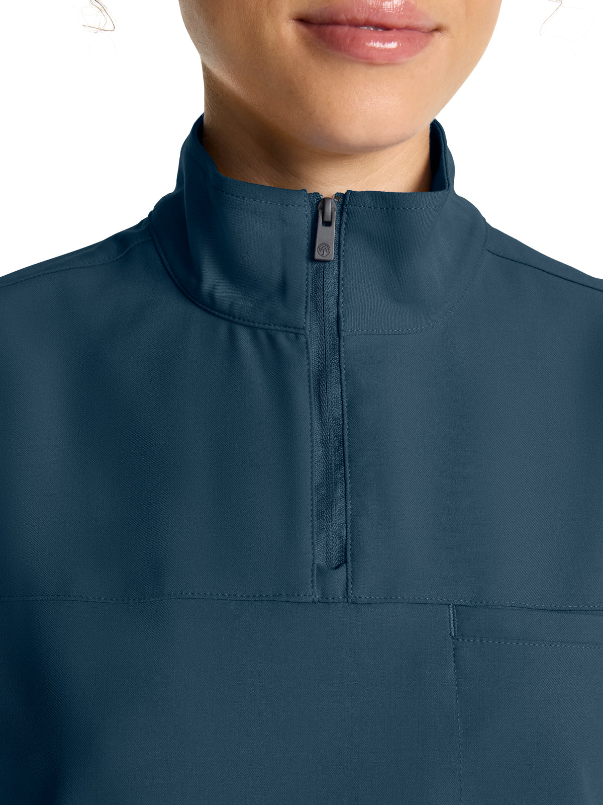 Women's 1-Pocket Partial Zip Top - 752 - Caribbean