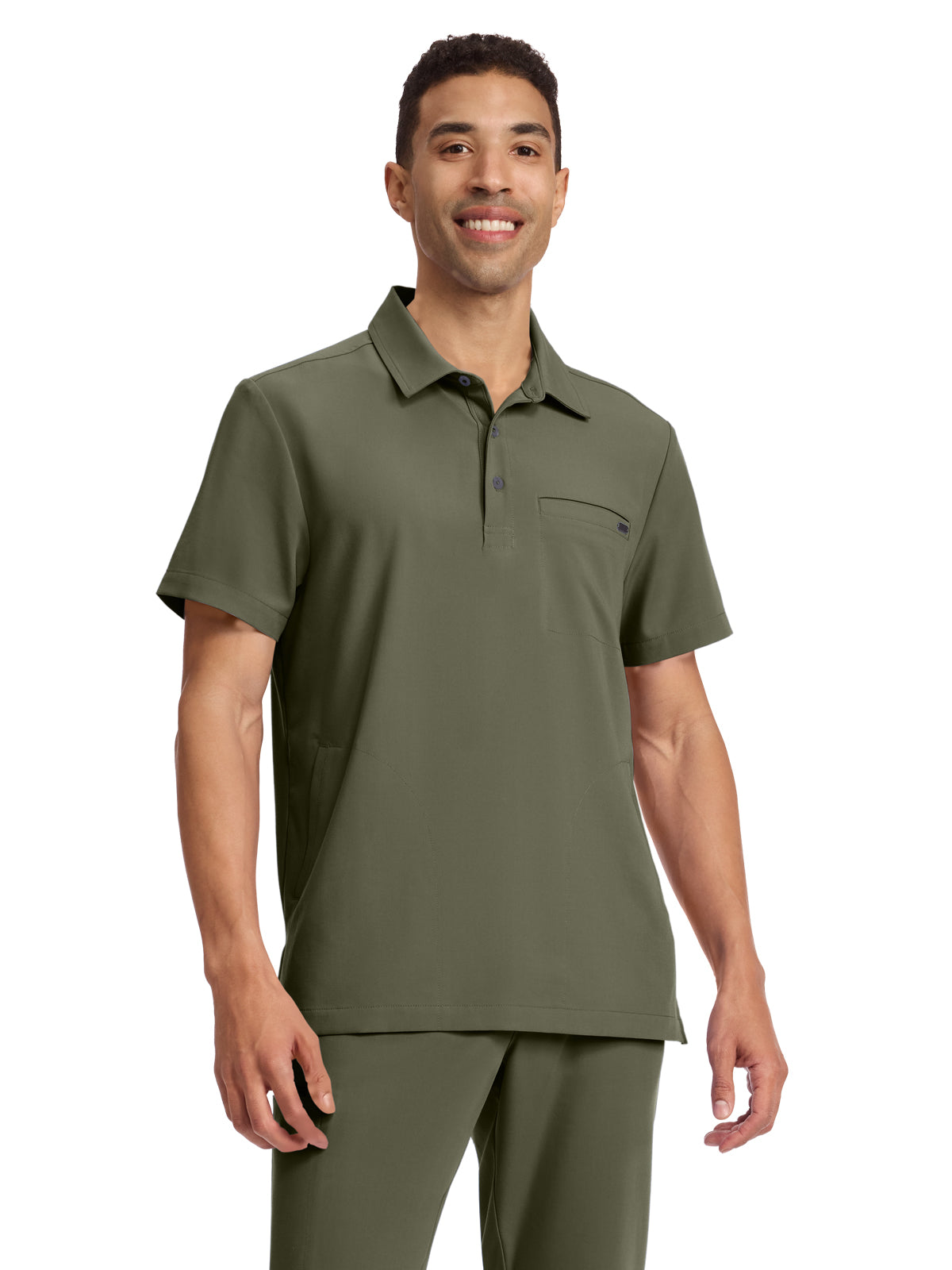 Men's 3-Pocket Polo Collar Top - 759 - Olive