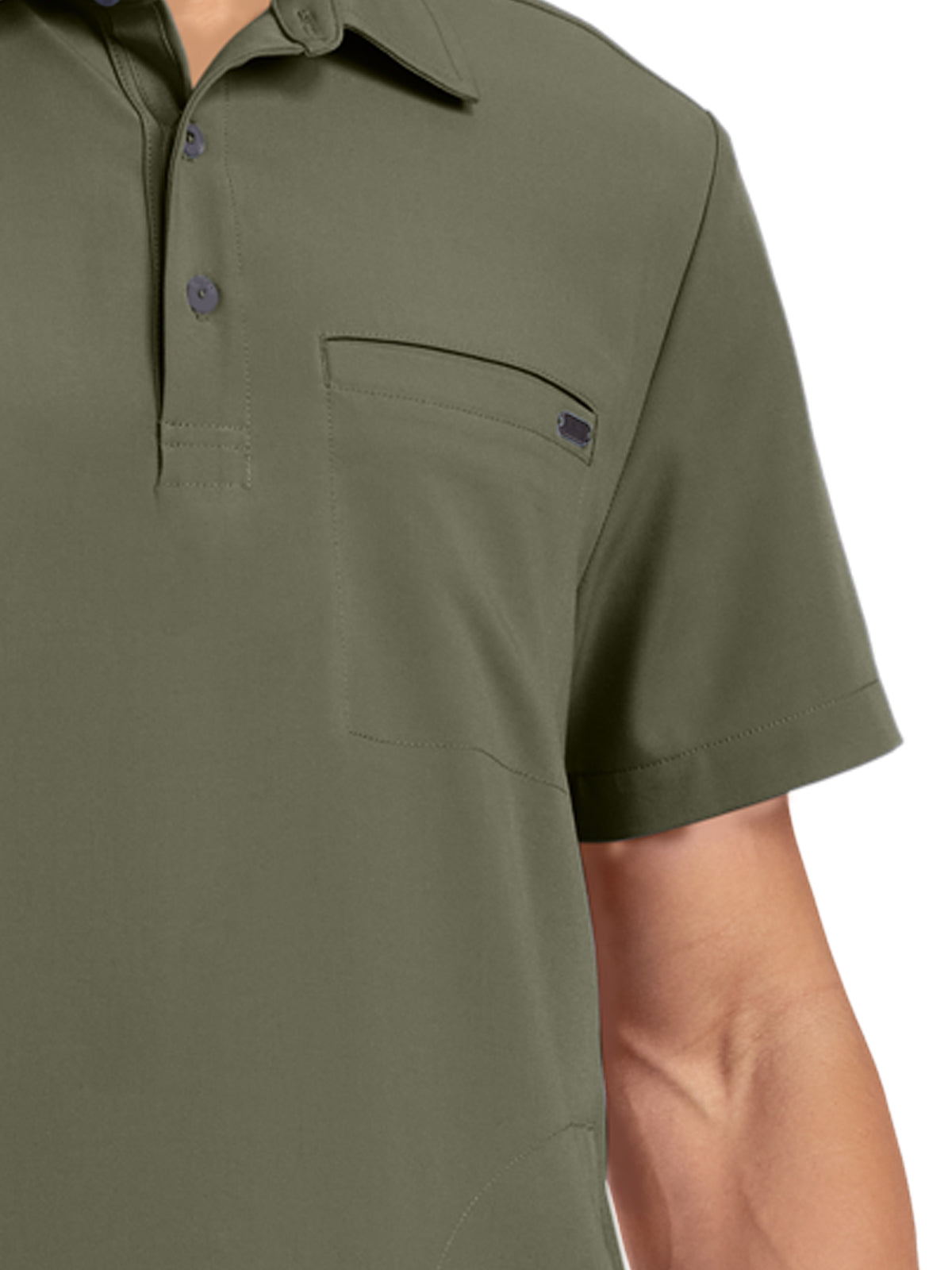 Men's 3-Pocket Polo Collar Top - 759 - Olive