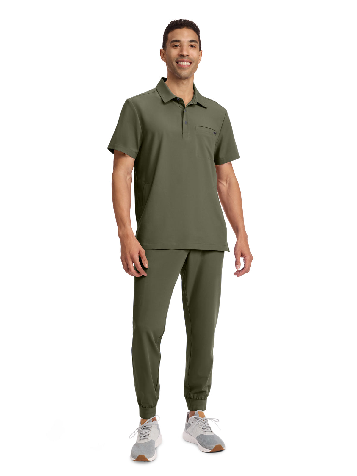 Men's 3-Pocket Polo Collar Top - 759 - Olive