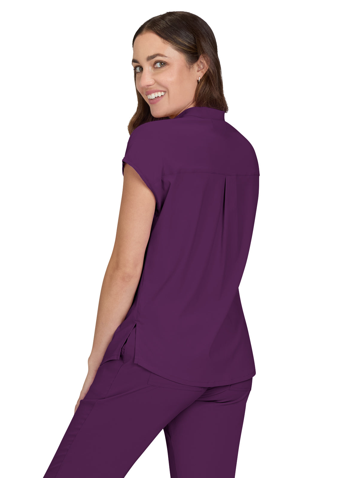 Women's 1-Pocket Stretch Tuck-In Ari Top - 1093 - Eggplant