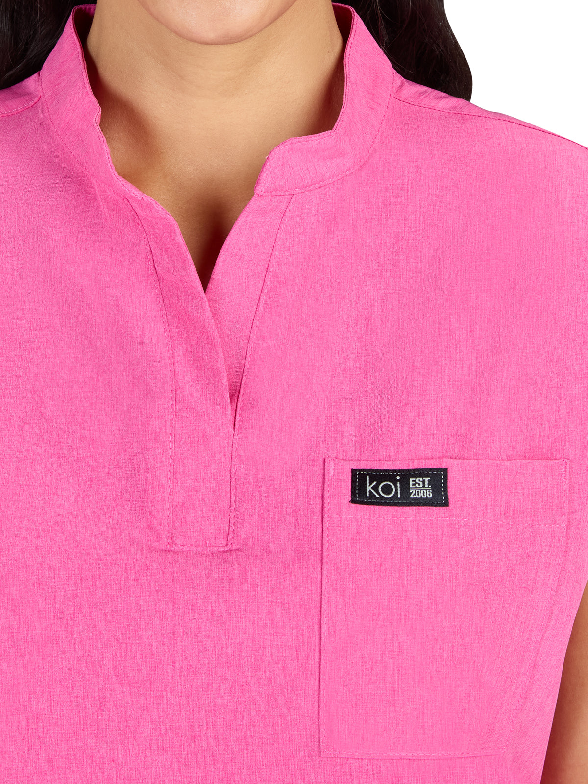 Women's 1-Pocket Stretch Tuck-In Ari Top - 1093 - Heather Pink Lemonade