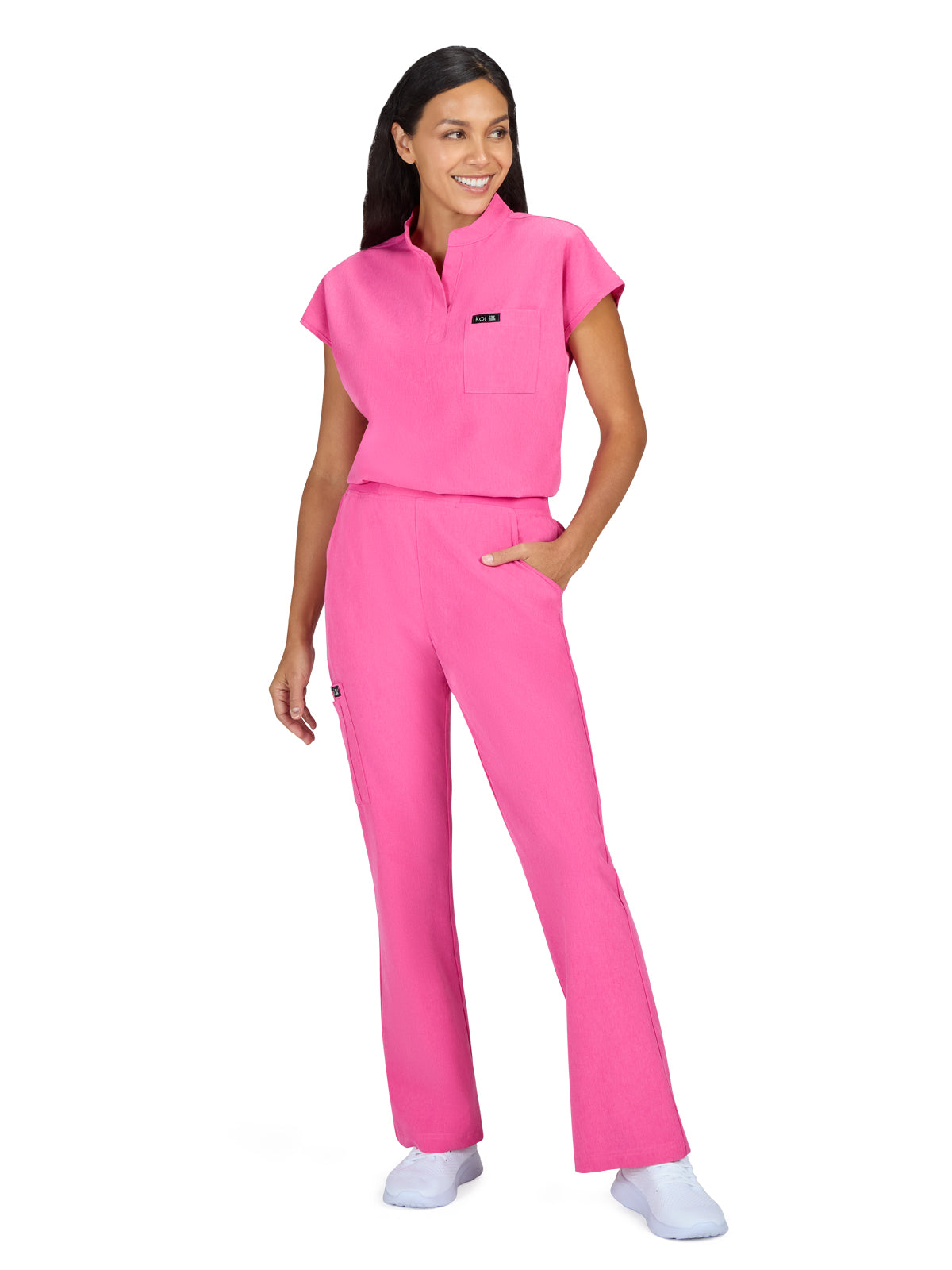Women's 1-Pocket Stretch Tuck-In Ari Top - 1093 - Heather Pink Lemonade