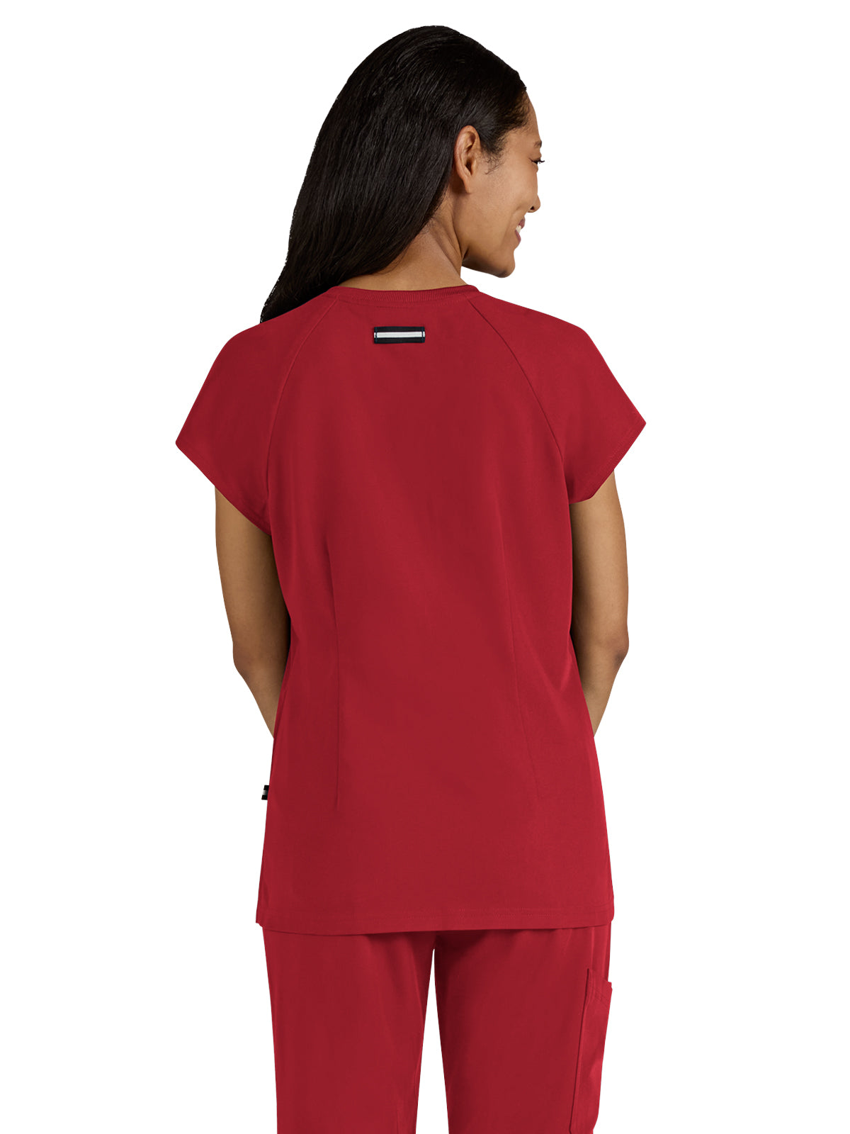 Women's Split-Neck 3-Pocket We Have Heart Top - 1124 - Ruby