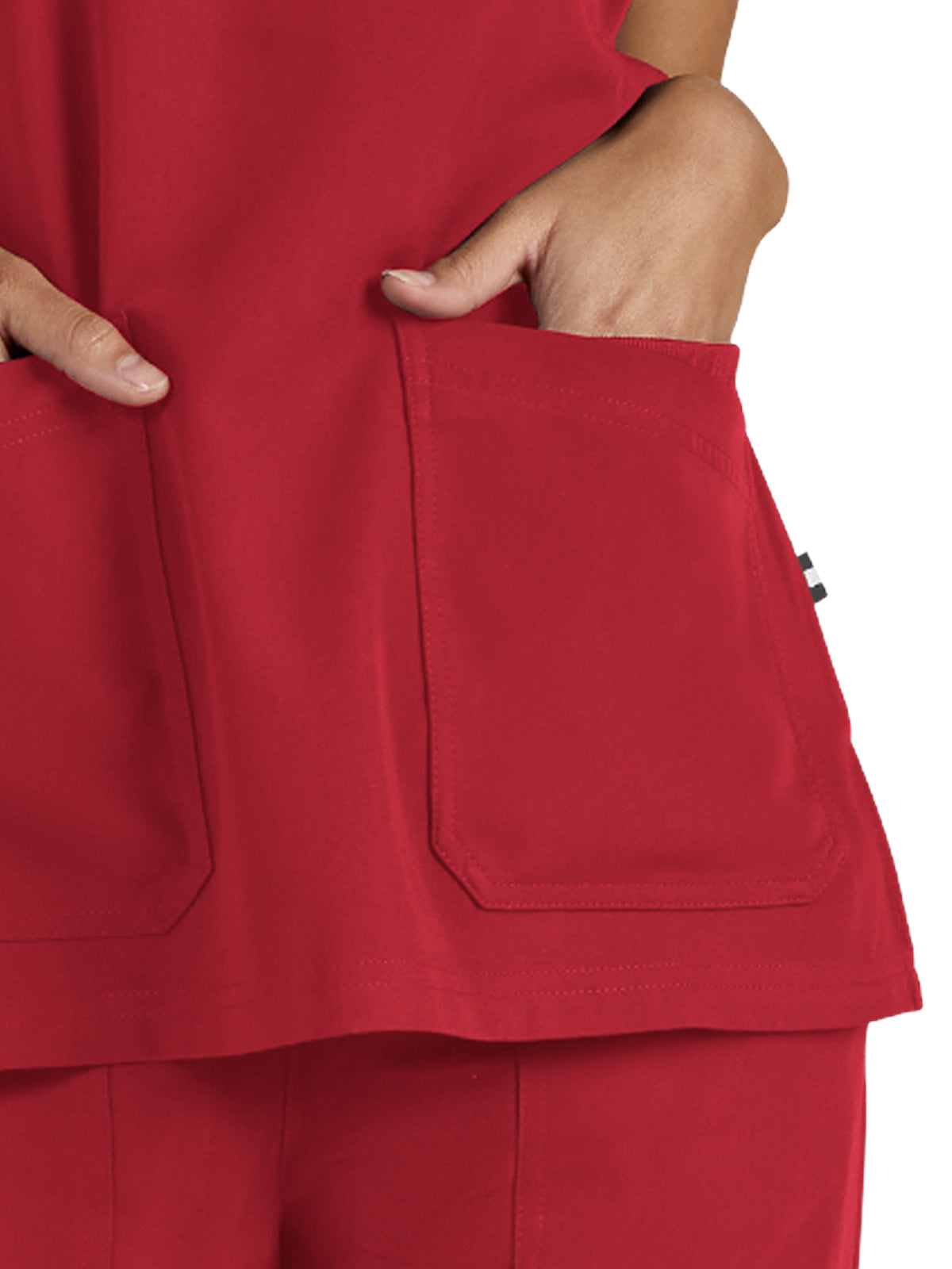 Women's Split-Neck 3-Pocket We Have Heart Top - 1124 - Ruby