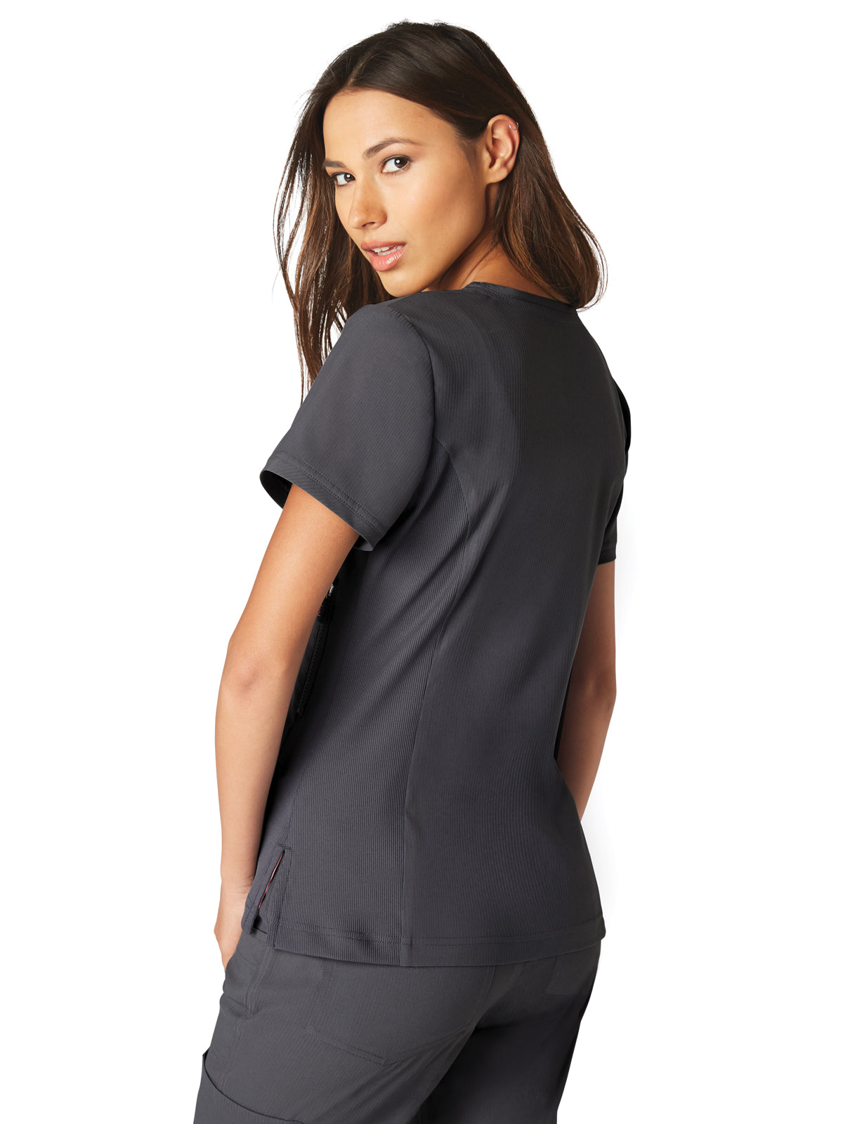 Women's 3-Pocket Mock-Wrap Philosophy Top - 316 - Charcoal