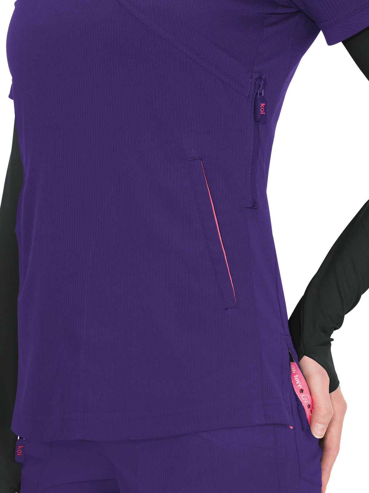 Women's 3-Pocket Mock-Wrap Philosophy Top - 316 - Grape