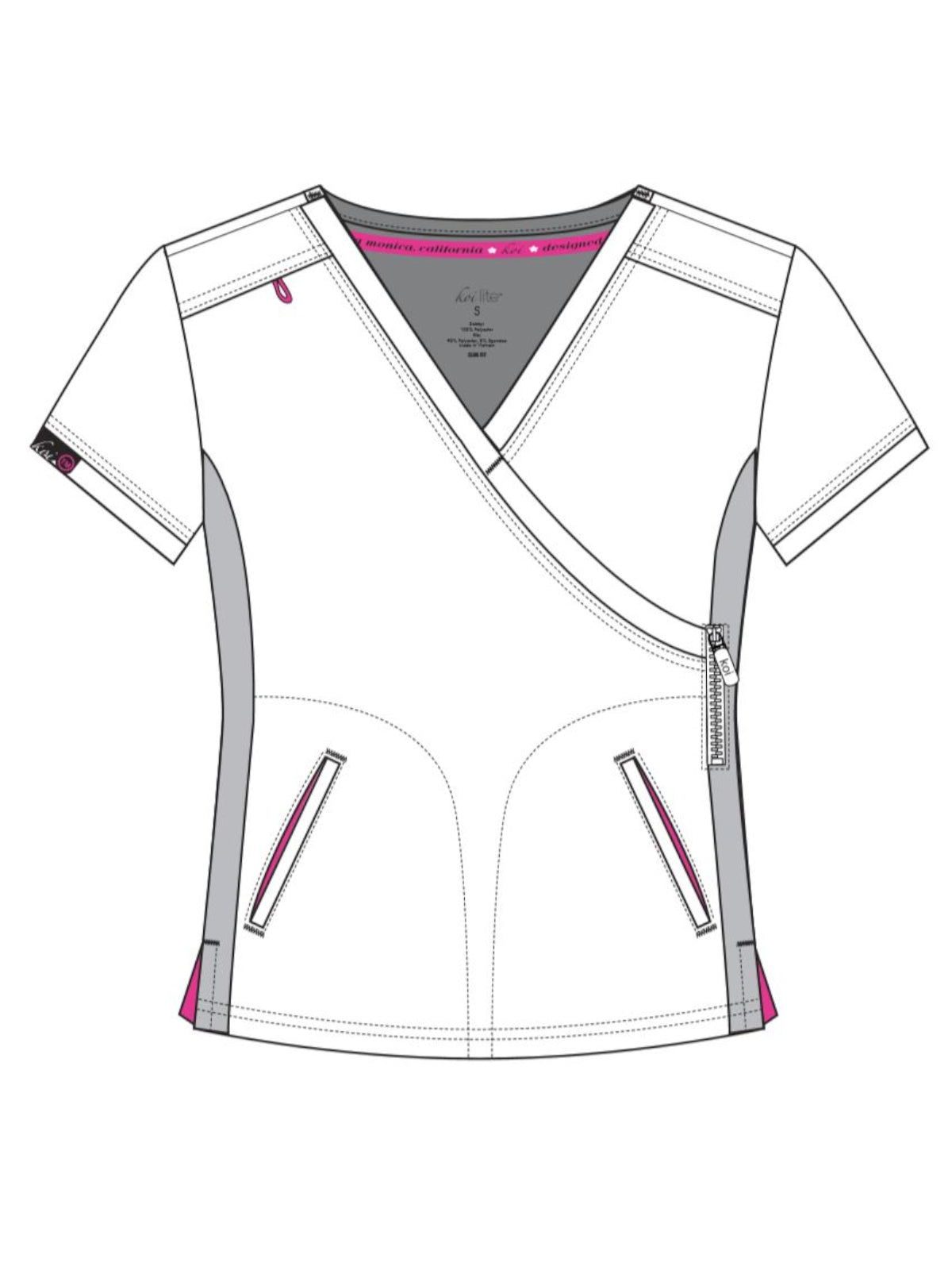 Women's 3-Pocket Mock-Wrap Philosophy Top - 316 - White
