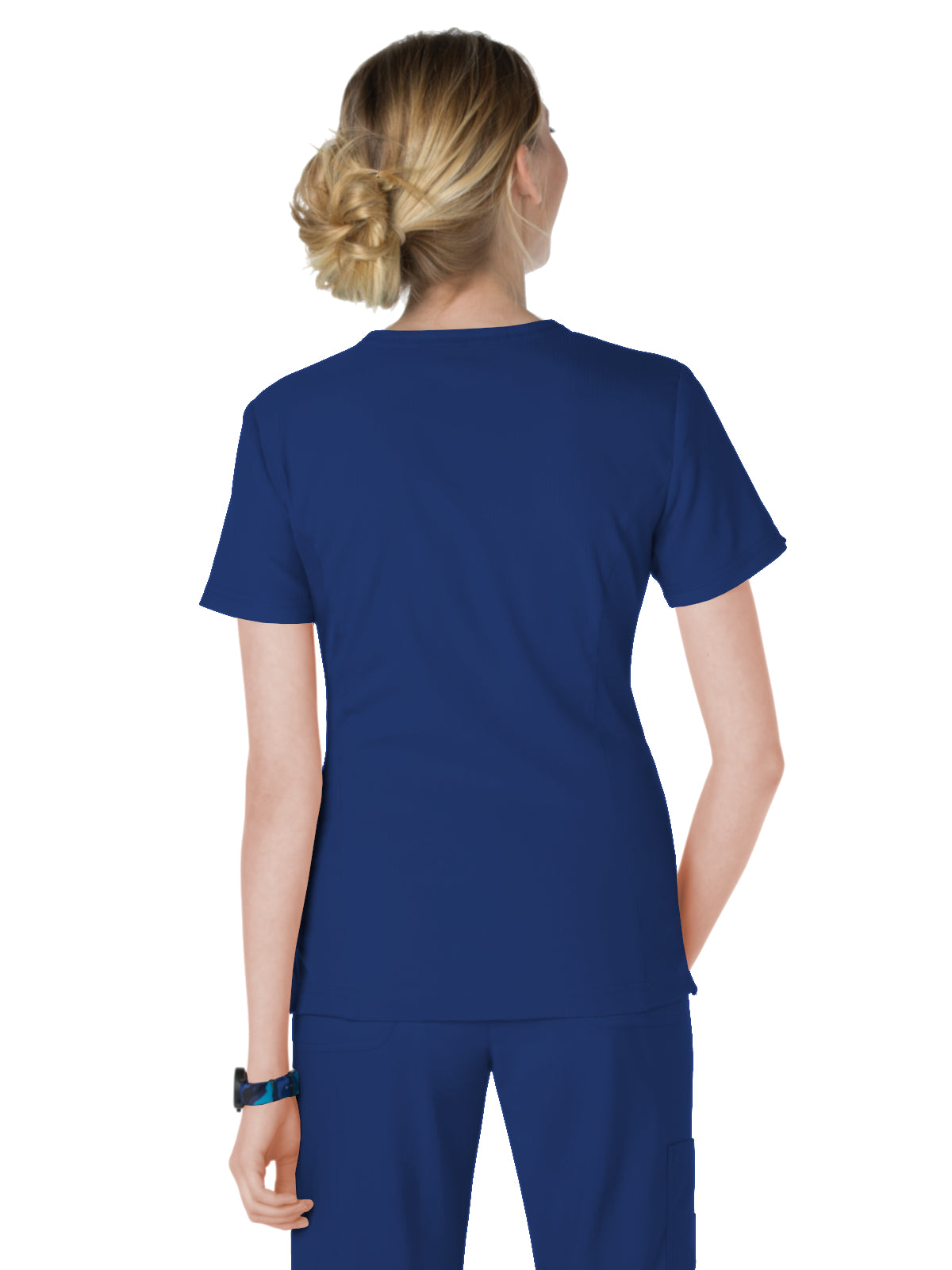 Women's 4-Pocket Zipper Neck Serenity Top - 317 - Navy