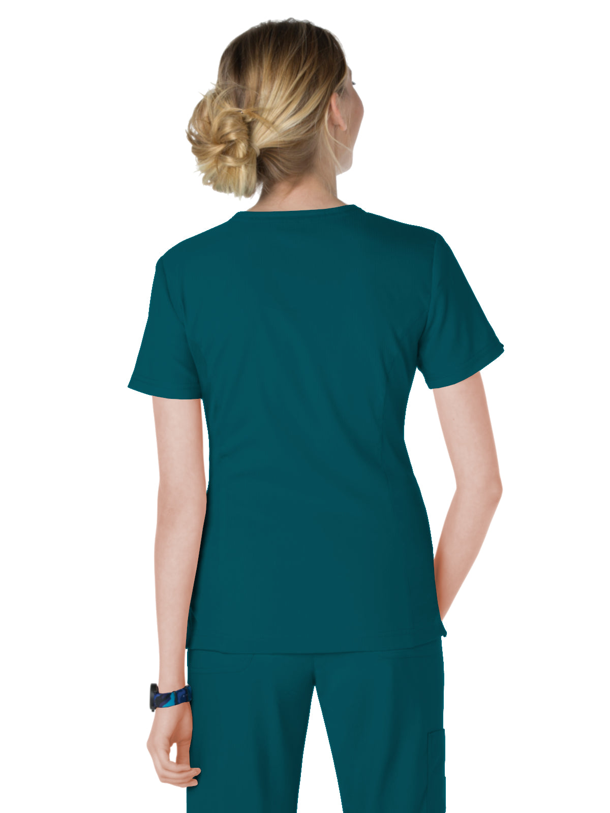 Women's 4-Pocket Zipper Neck Serenity Top - 317 - Caribbean
