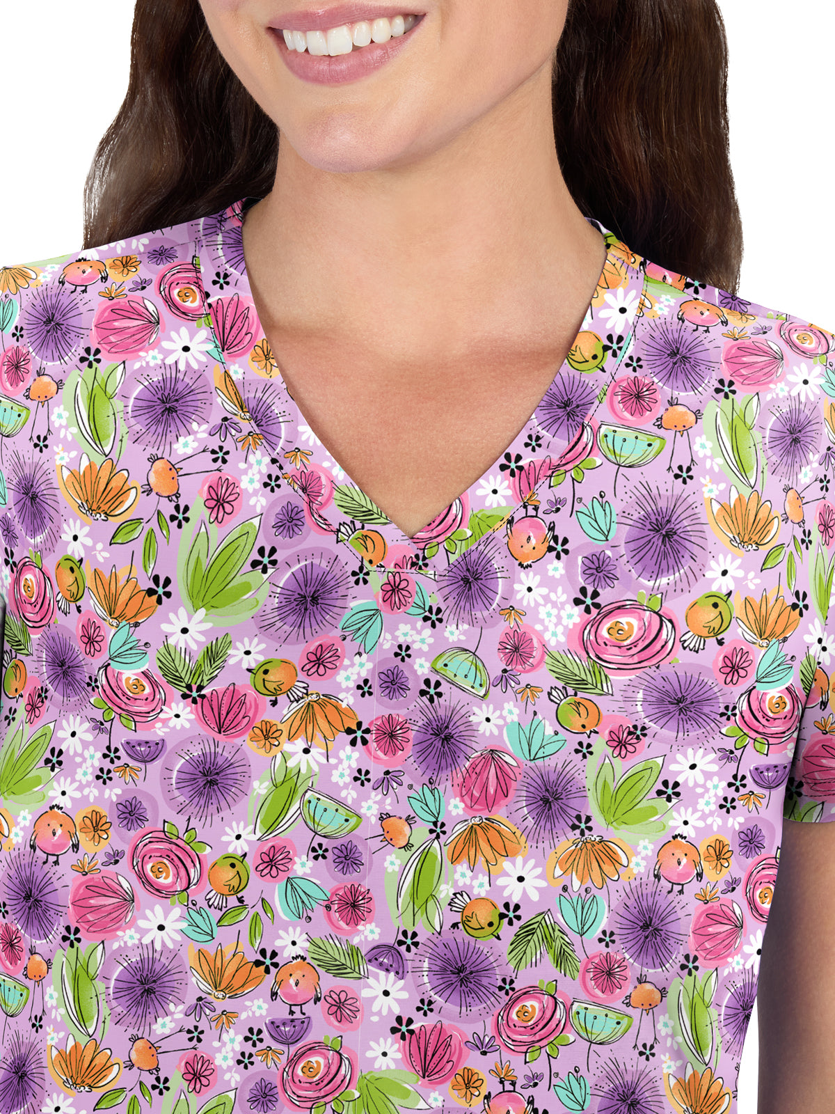 Women's Athletic-Inspired, Breathable Mesh Leslie Top - 384PR - Birdie