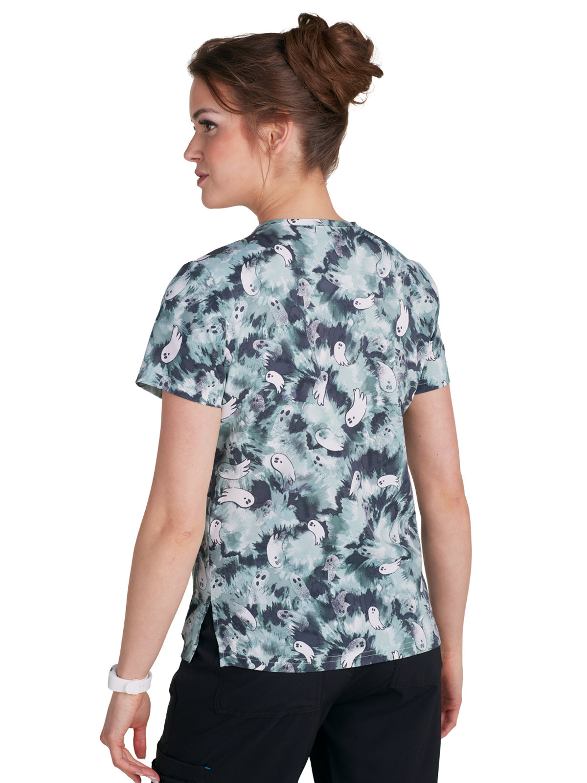Women's Athletic-Inspired, Breathable Mesh Leslie Top - 384PR - Ghost City