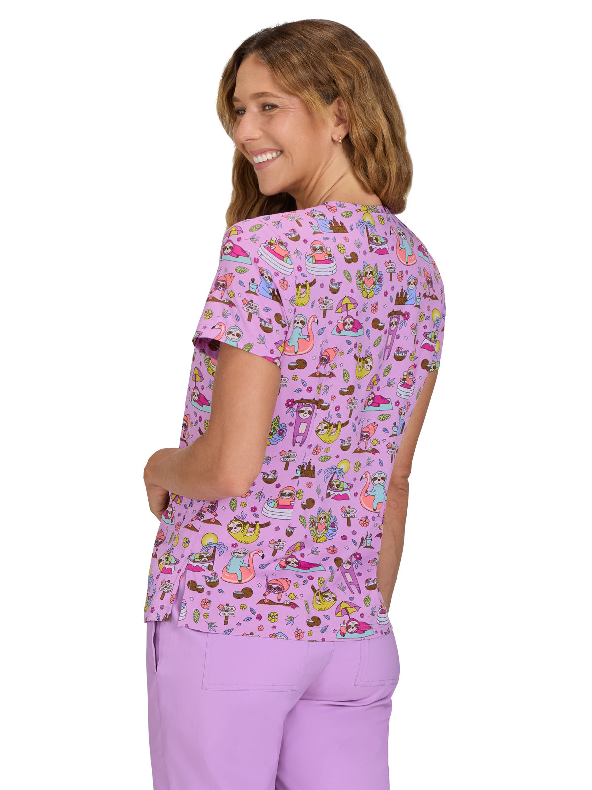 Women's Athletic-Inspired, Breathable Mesh Leslie Top - 384PR - Sloth