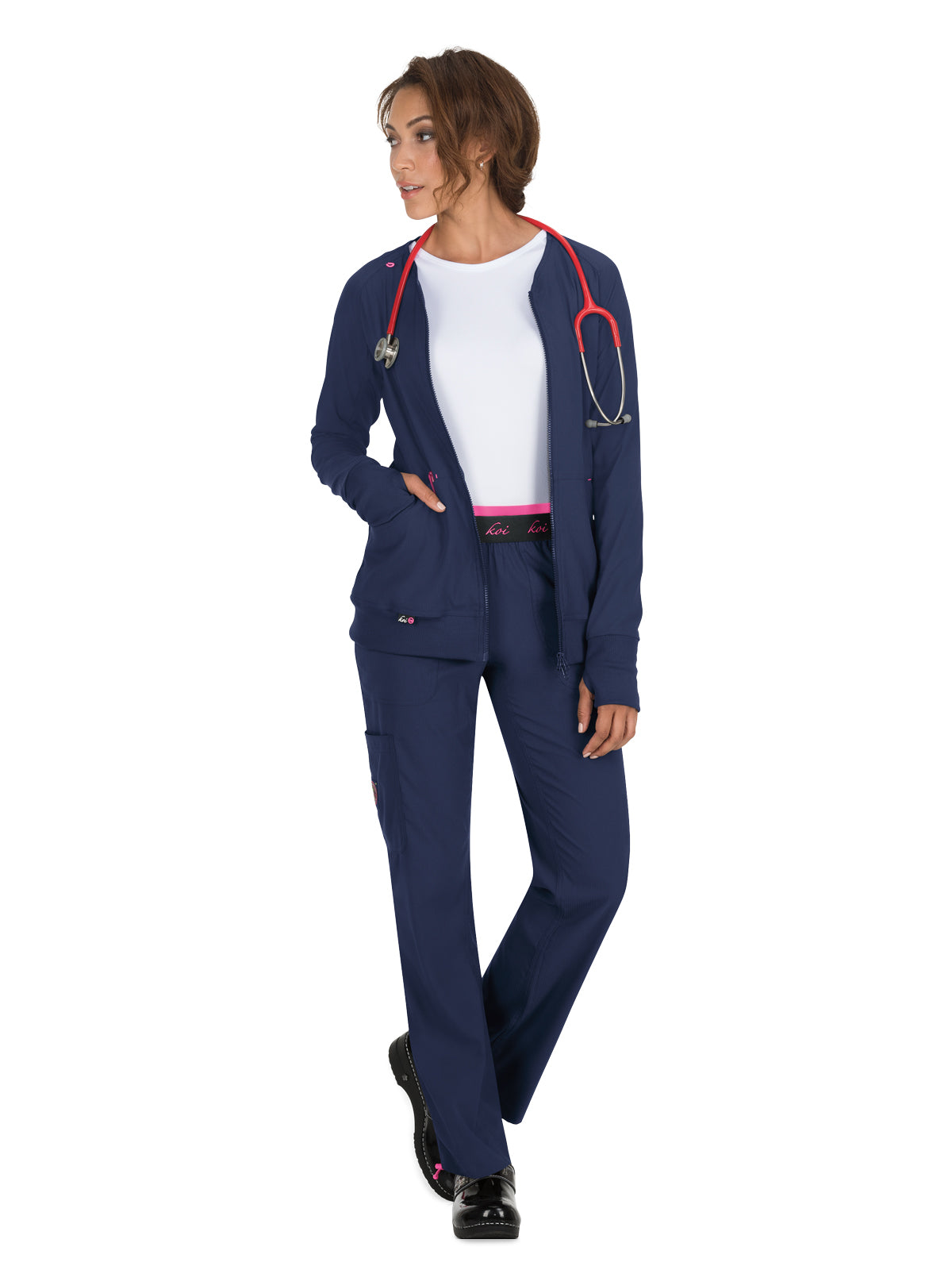 Women's 3-Pocket 2-Way Zipper Clarity Jacket - 445 - Navy