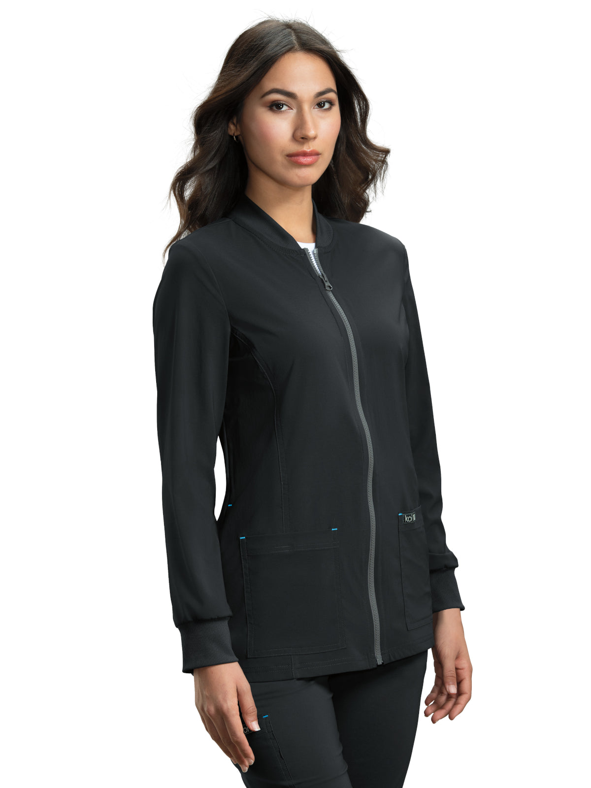Women's 4-Pocket Rib Collar Andrea Jacket - 450 - Black
