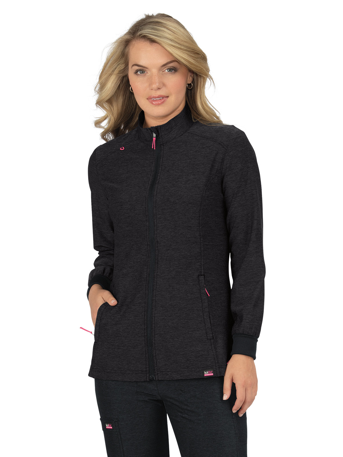 Women's 2-Pocket Zipper-Front Impact Jacket - 459 - Heather Charcoal