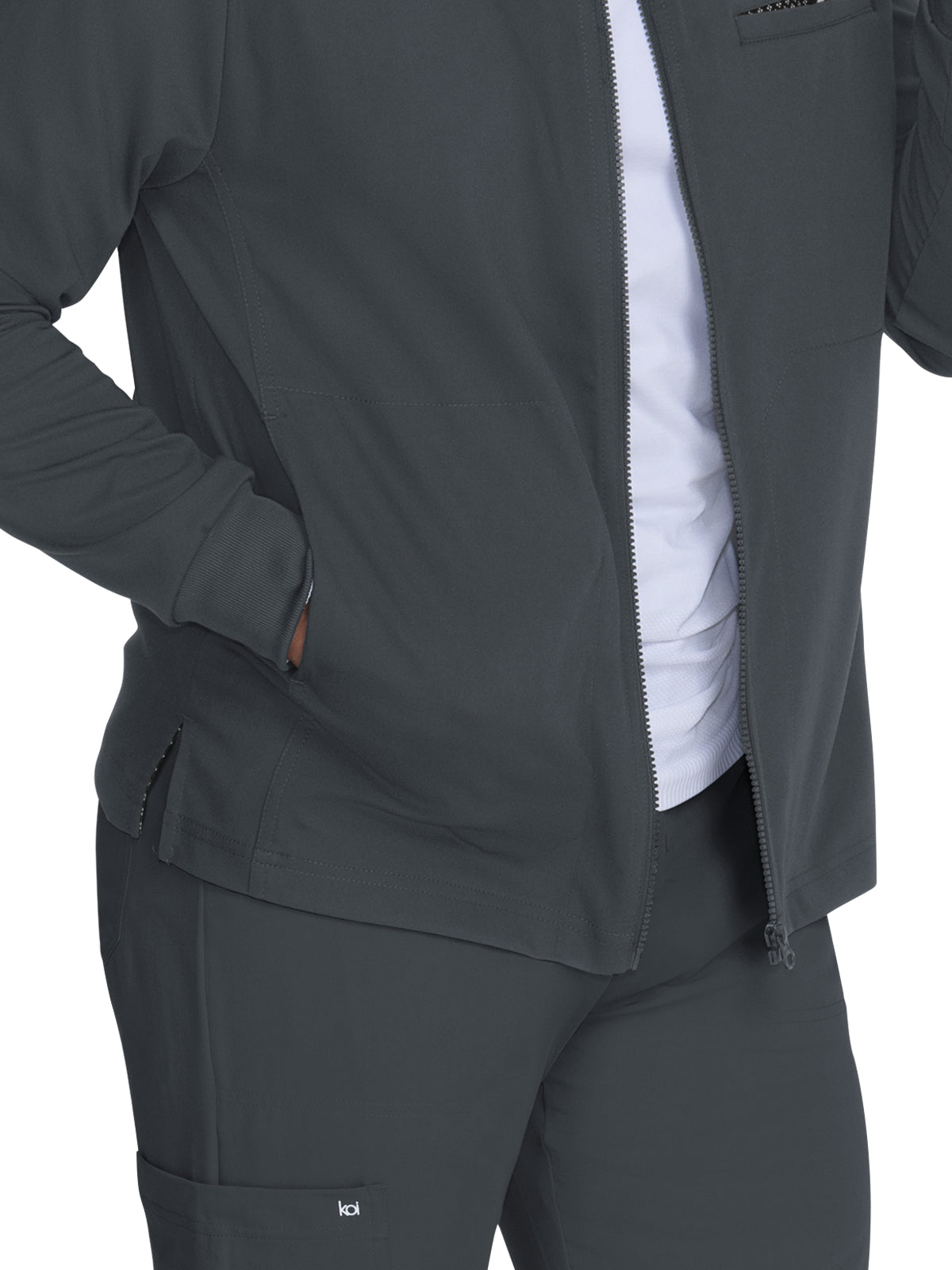 Men's 5-Pocket Zipper Front Ready Set Go Jacket - 460 - Charcoal