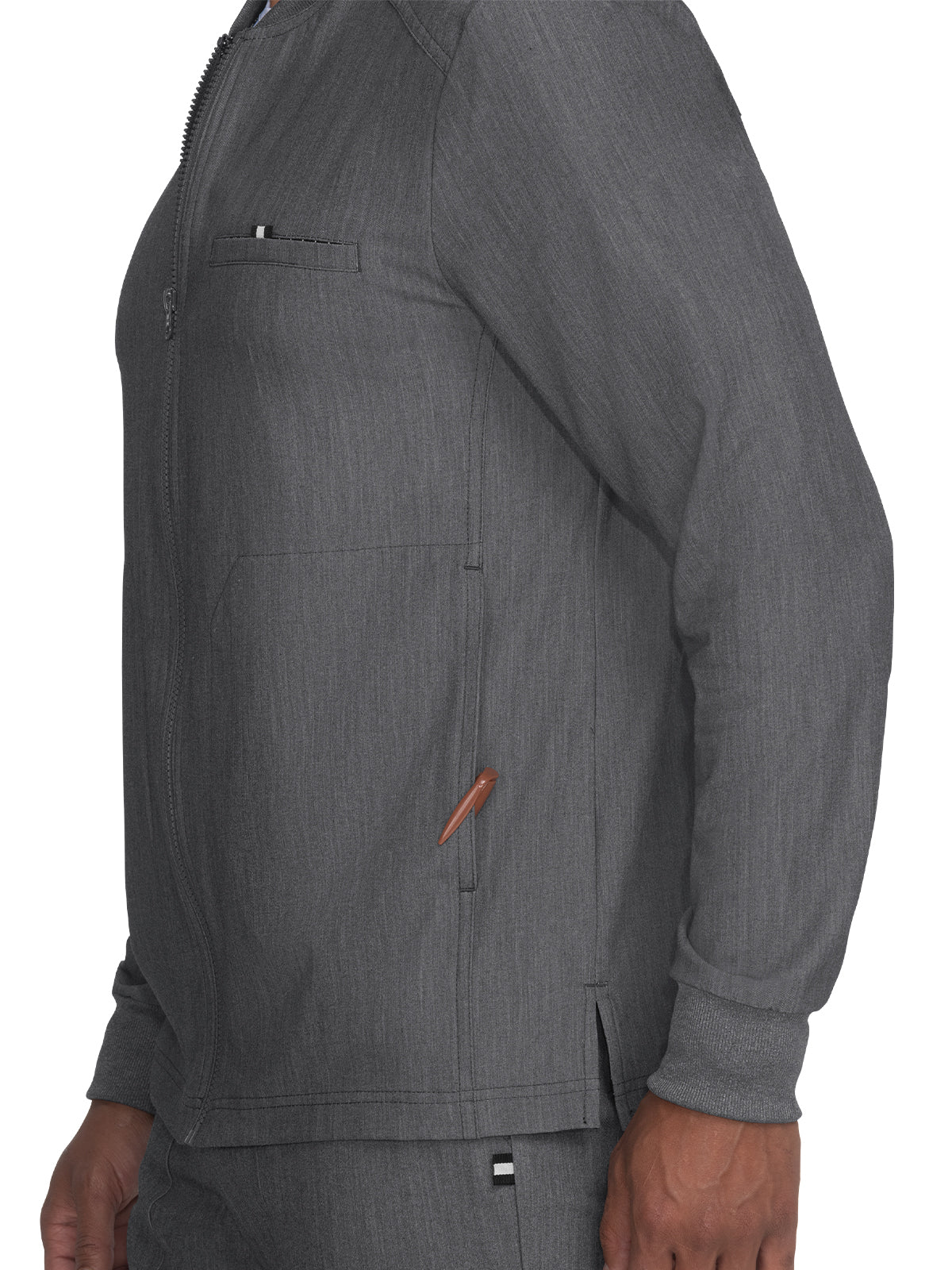 Men's 5-Pocket Zipper Front Ready Set Go Jacket - 460 - Heather Grey