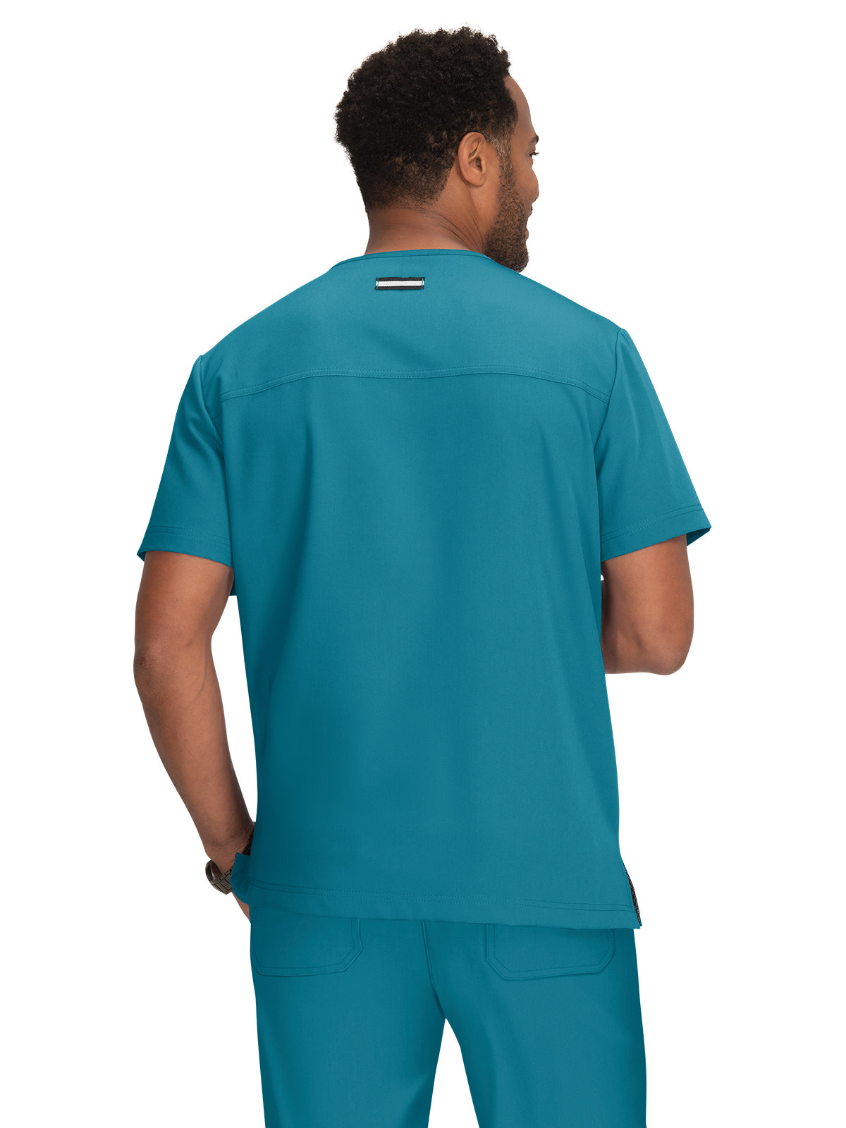 Men's 4-Pocket V-Neck Free To Be Top - 672 - Teal