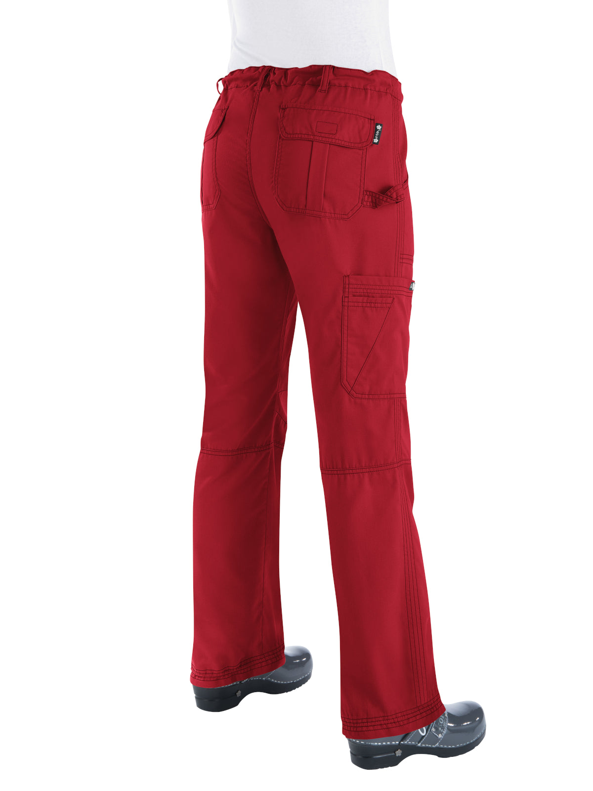 Women's 7-Pocket Adjustable Drawstring Lindsey Cargo Pant - 701 - Ruby