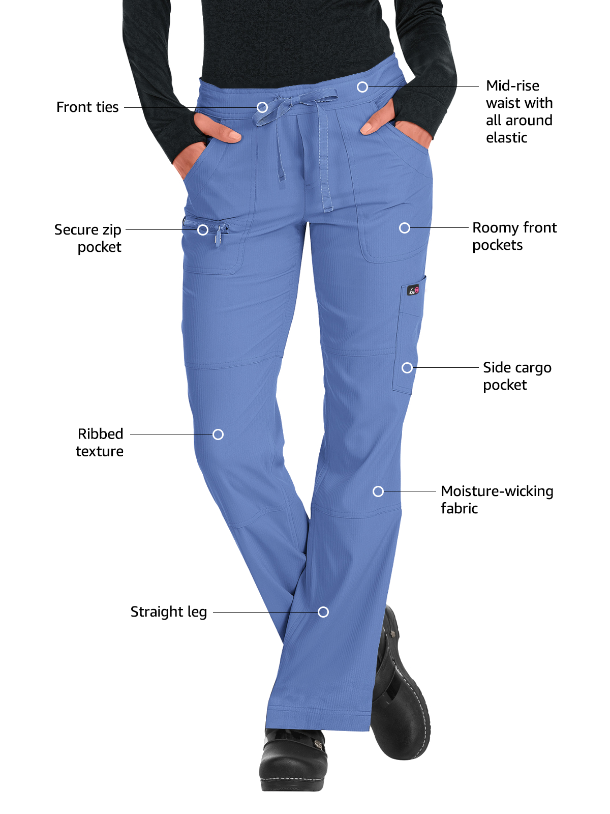 Women's 6-Pocket Stretch Peace Pant - 721 - True Ceil