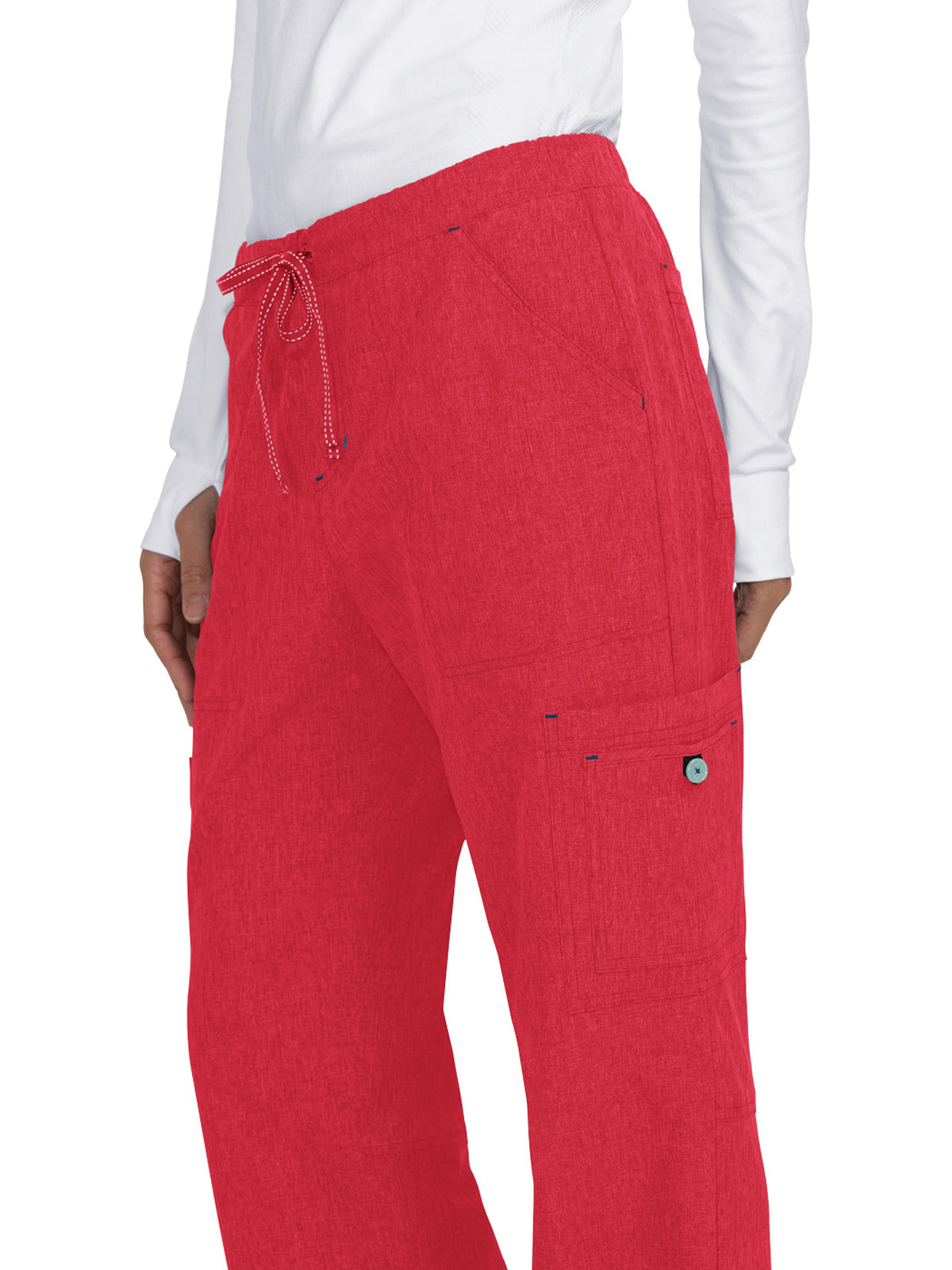 Women's 8-Pocket Stretch Cargo Holly Pant - 731 - Heather Candy Red