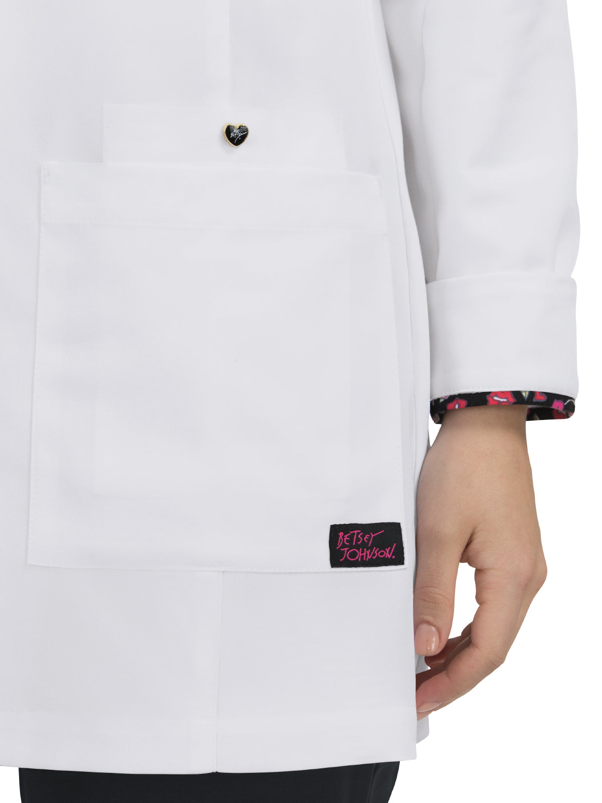 Women's Three-Pocket 32" Marigold Lab Coat - B400 - White