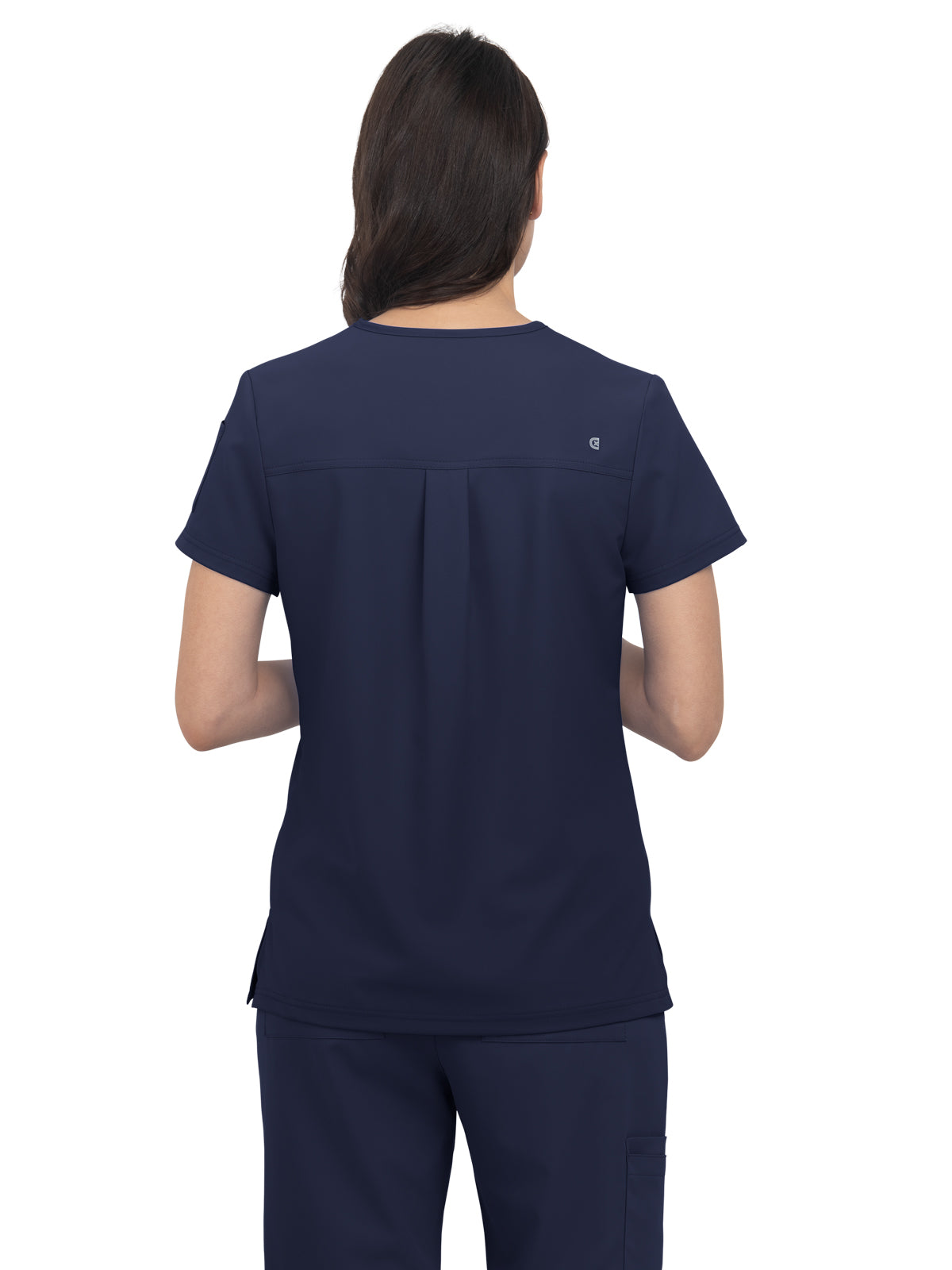 Women's 3-Pocket V-Neck Cardi Top - C101 - Navy