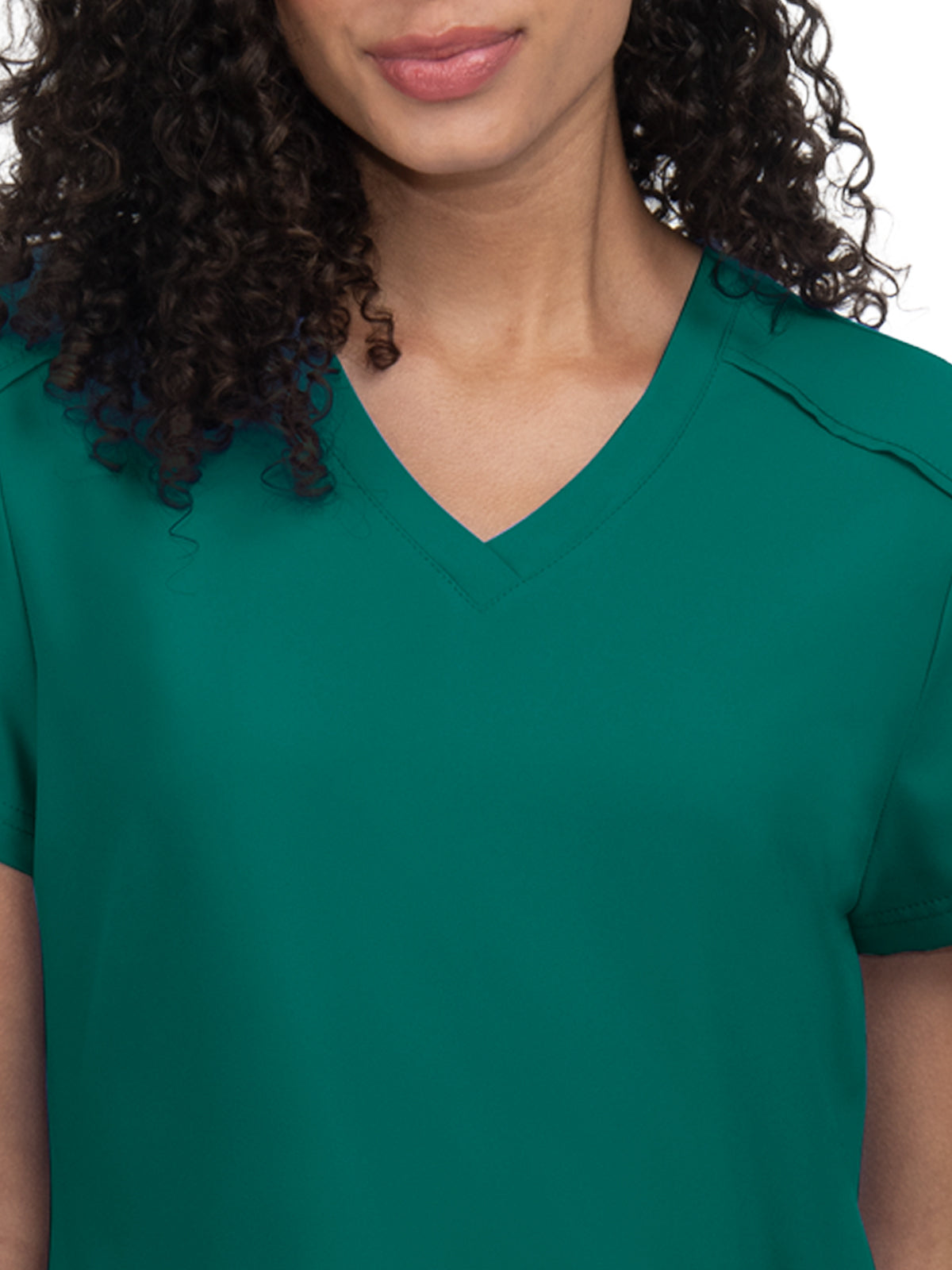 Women's 3-Pocket V-Neck Cardi Top - C101 - Hunter