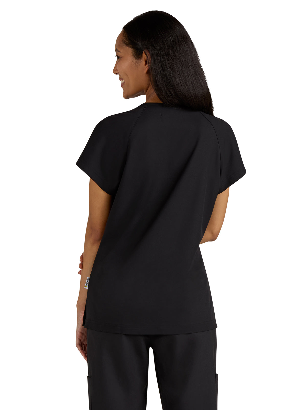 Women's Zipper Neck Ecstatic Top - S100 - Black