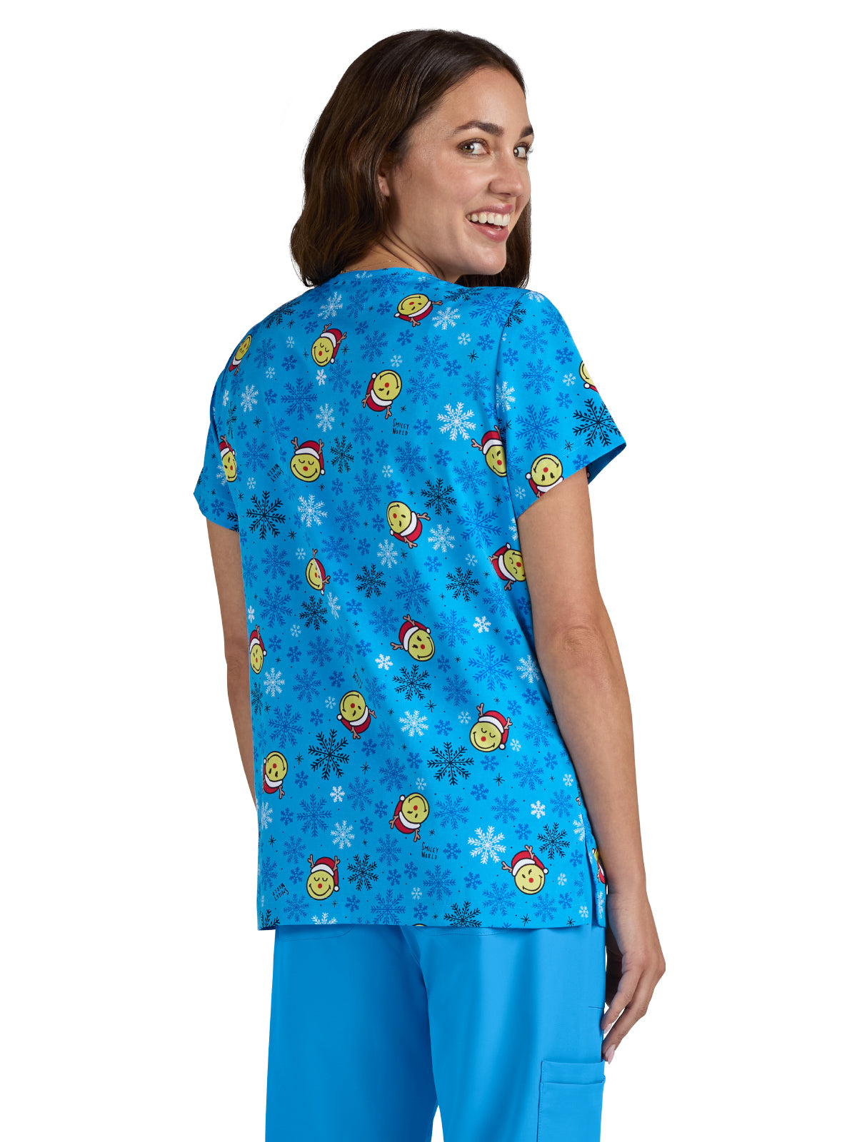 Women's Printed 3-Pocket V-Neck Adoring Top - S102PR - Feeling Jolly
