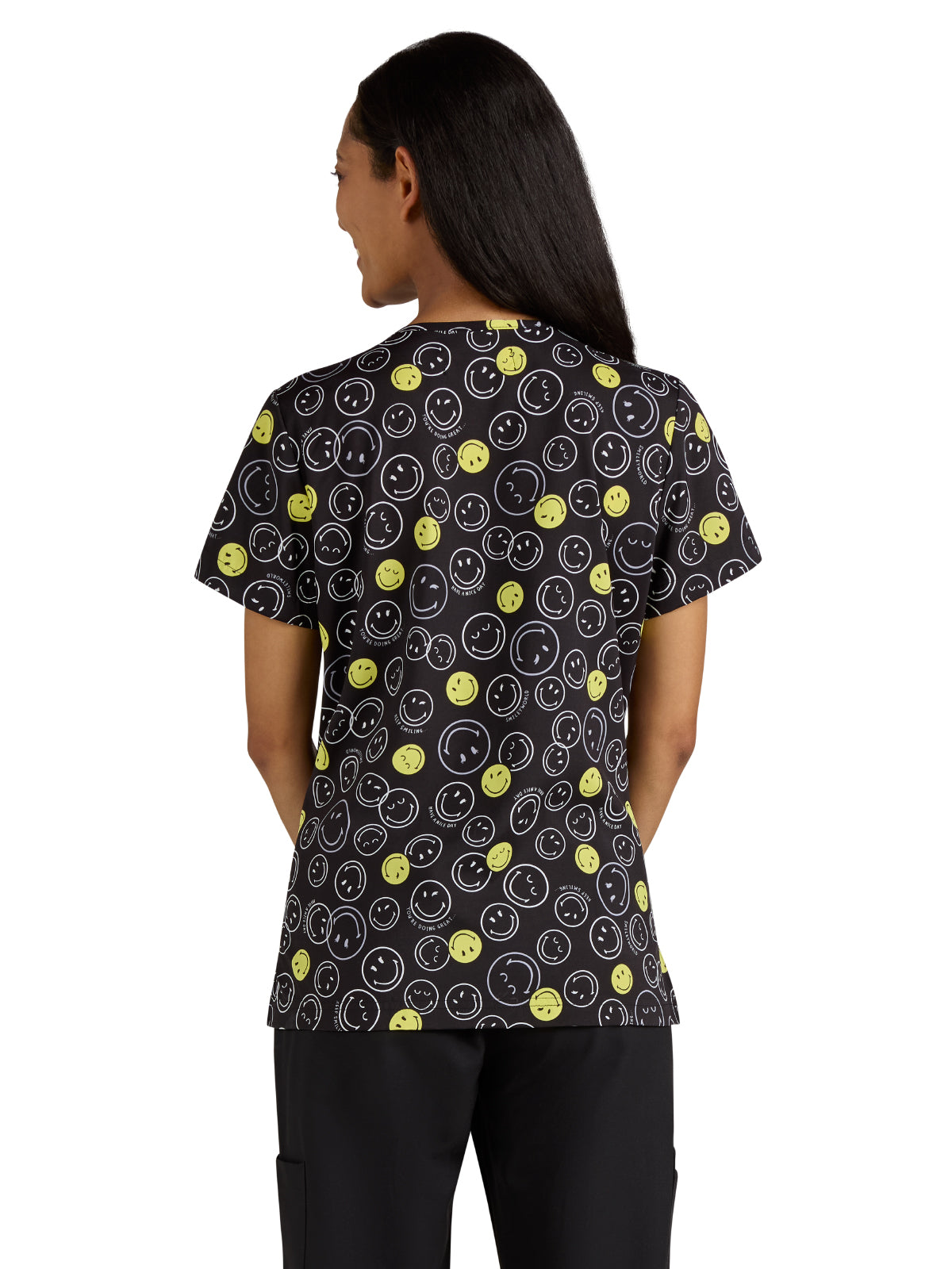 Women's Printed Split-Neck Amazed Top - S103PR - Doing Great