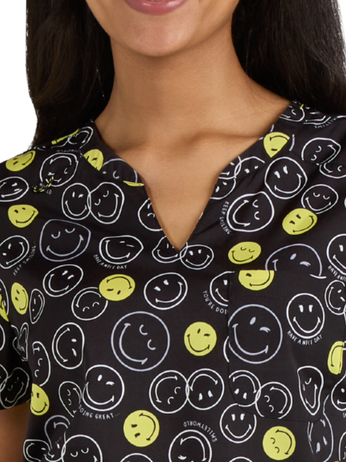 Women's Printed Split-Neck Amazed Top - S103PR - Doing Great