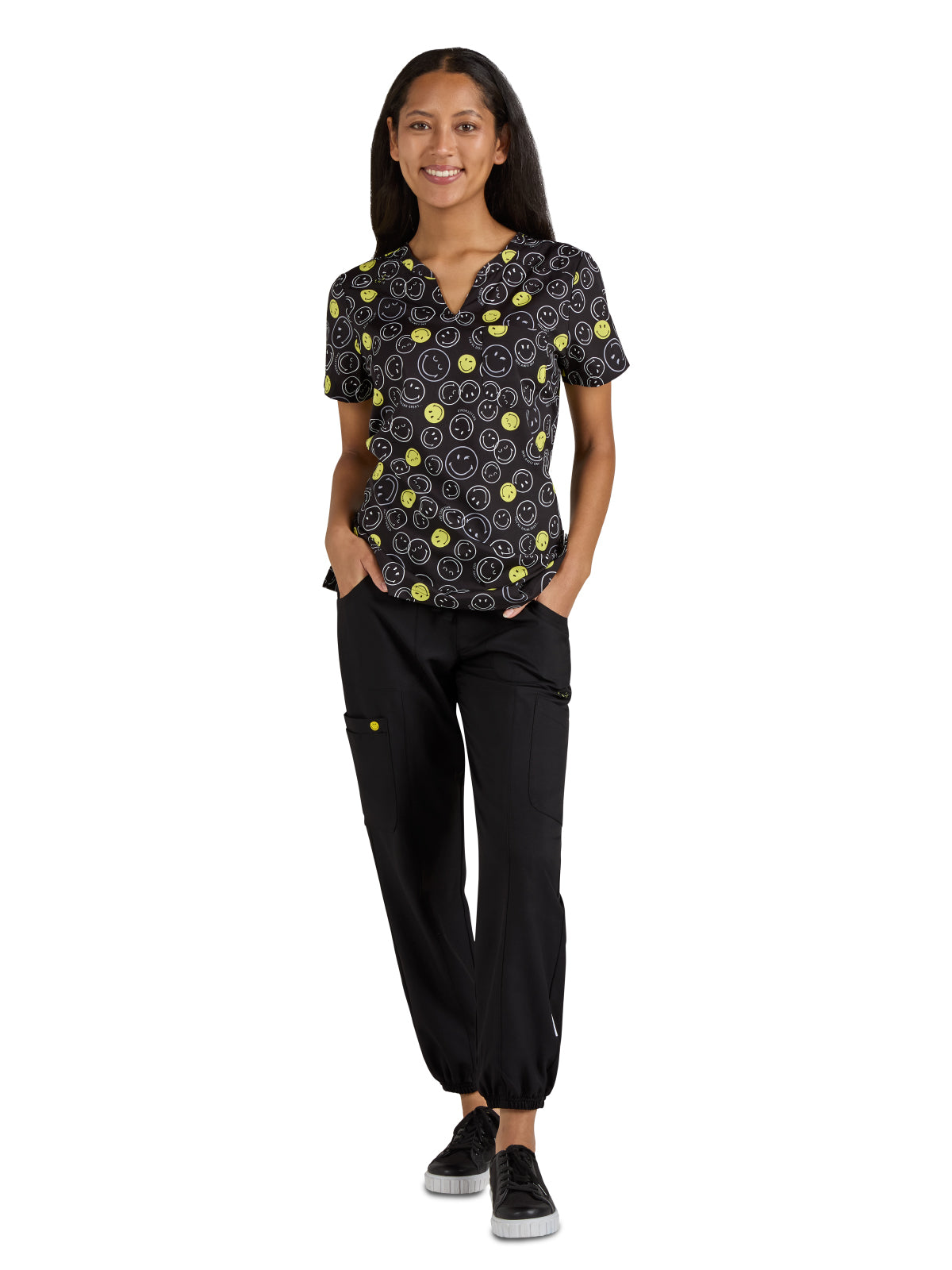 Women's Printed Split-Neck Amazed Top - S103PR - Doing Great
