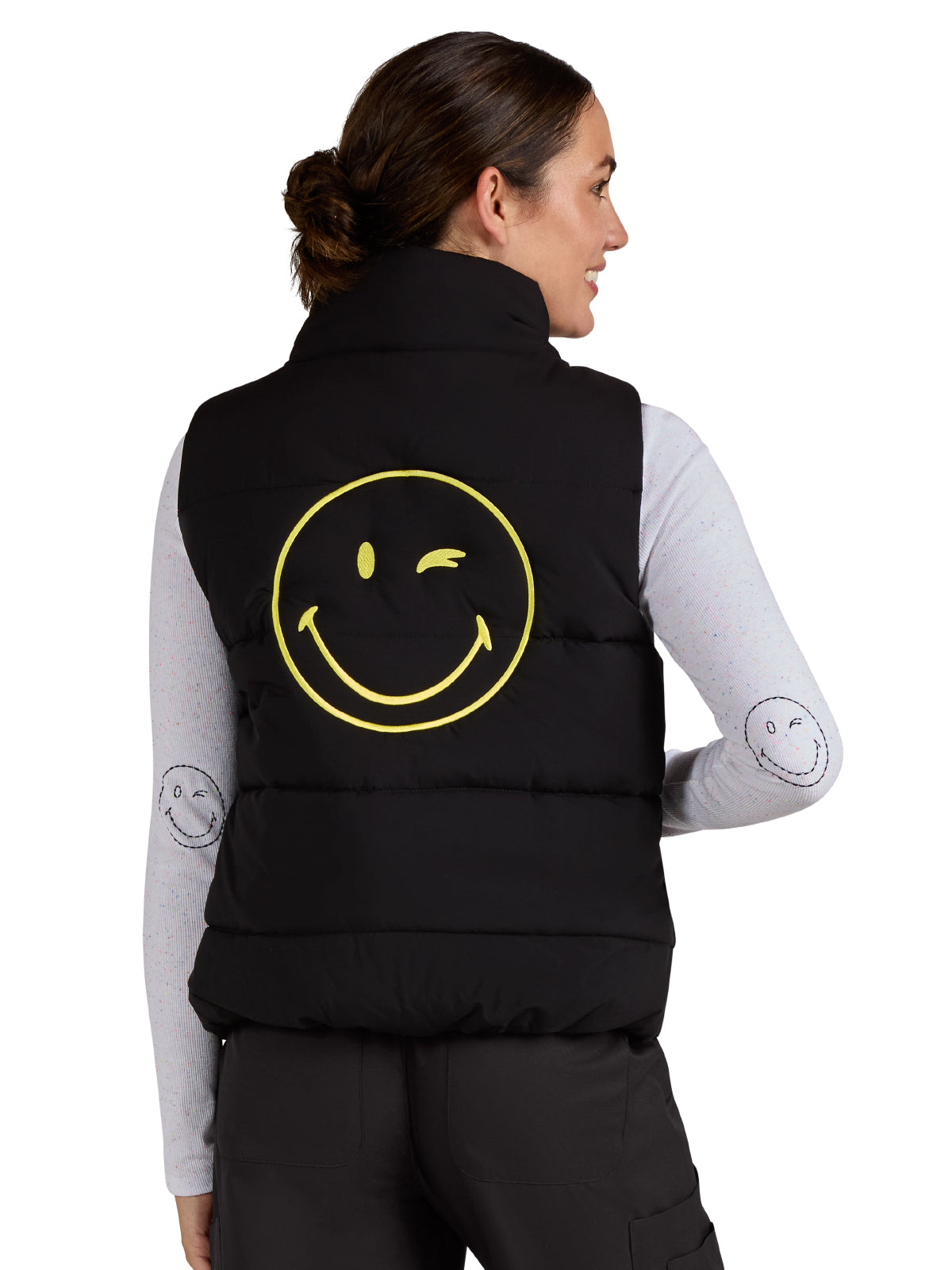 Women's Contrast Lining Delighted Vest - S400 - Black