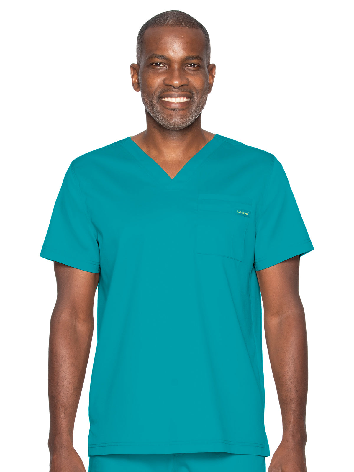 Unisex 2-Pocket Tuckable V-Neck Top - 4259 - Teal