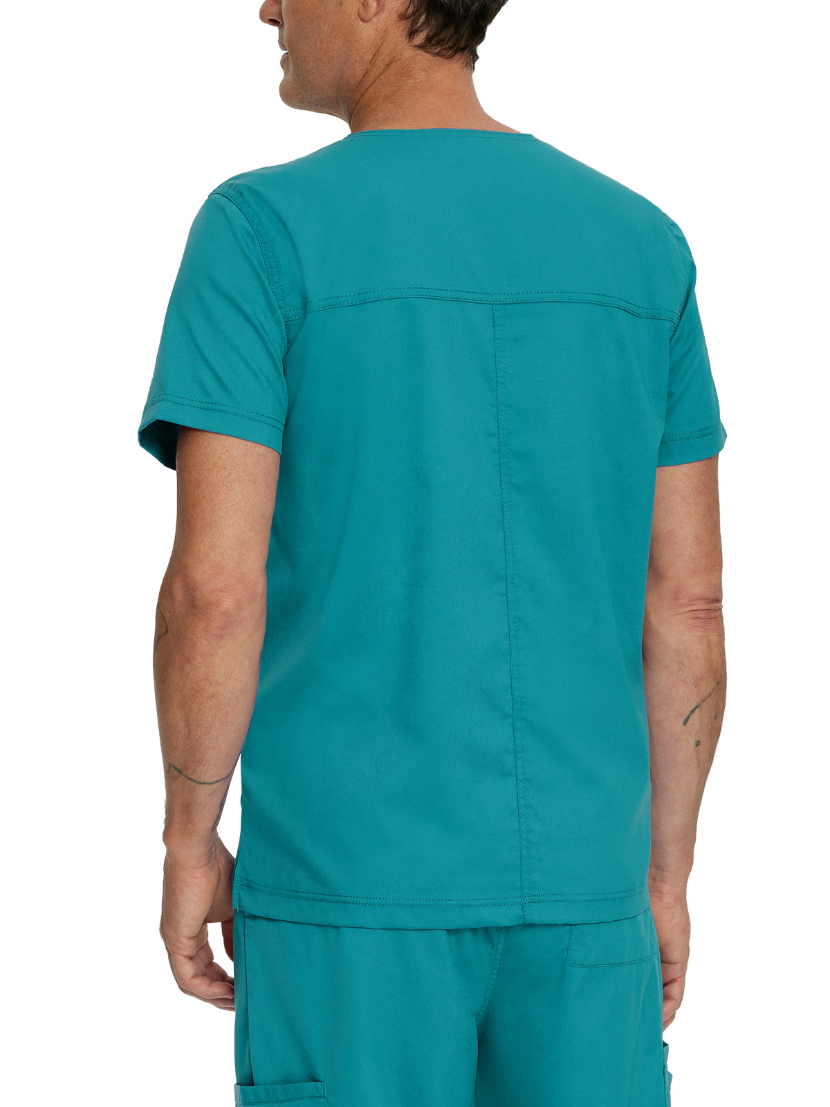 Unisex 2-Pocket Tuckable V-Neck Top - 4259 - Teal