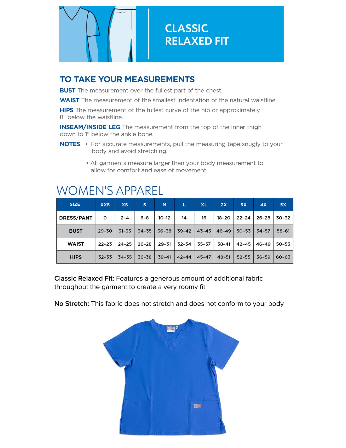 Women's 3-Pocket Clean Back V-Neck Top - 70221 - White