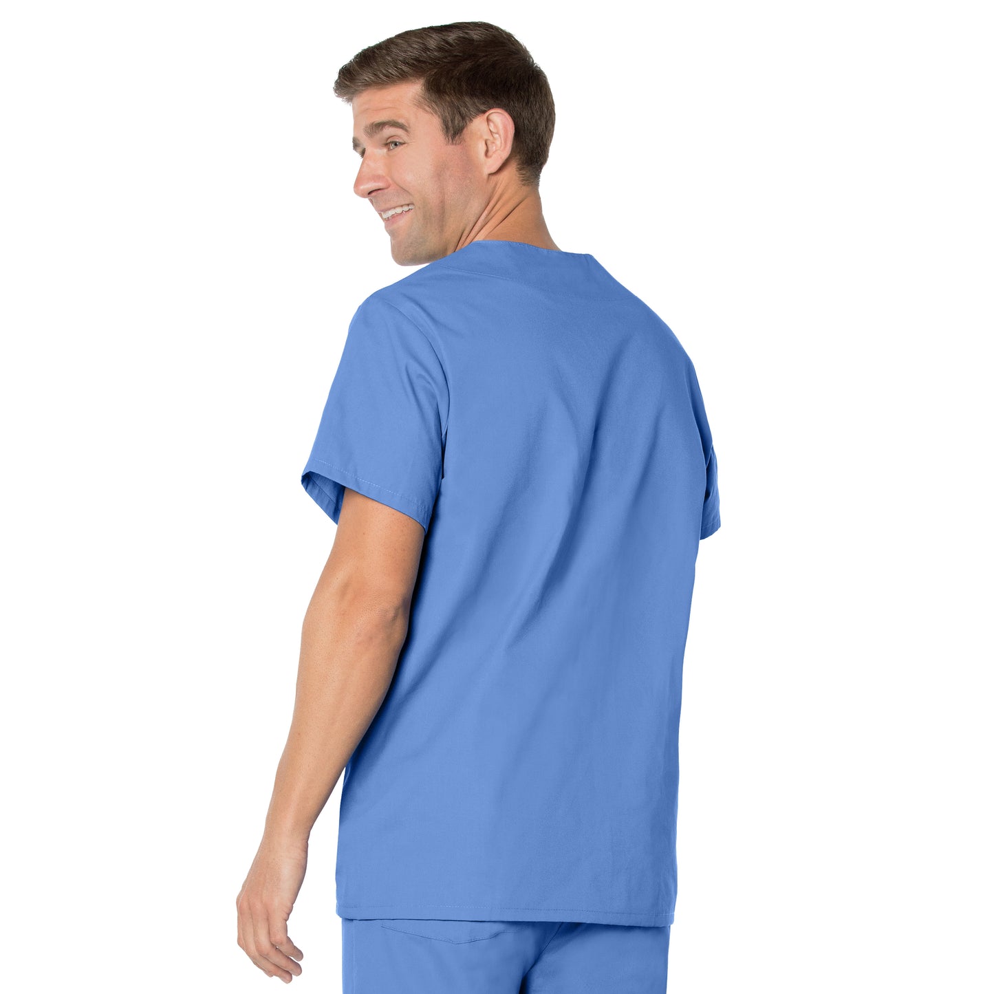 Men's 5-Pocket V-Neck Top - 7489 - Ceil Blue