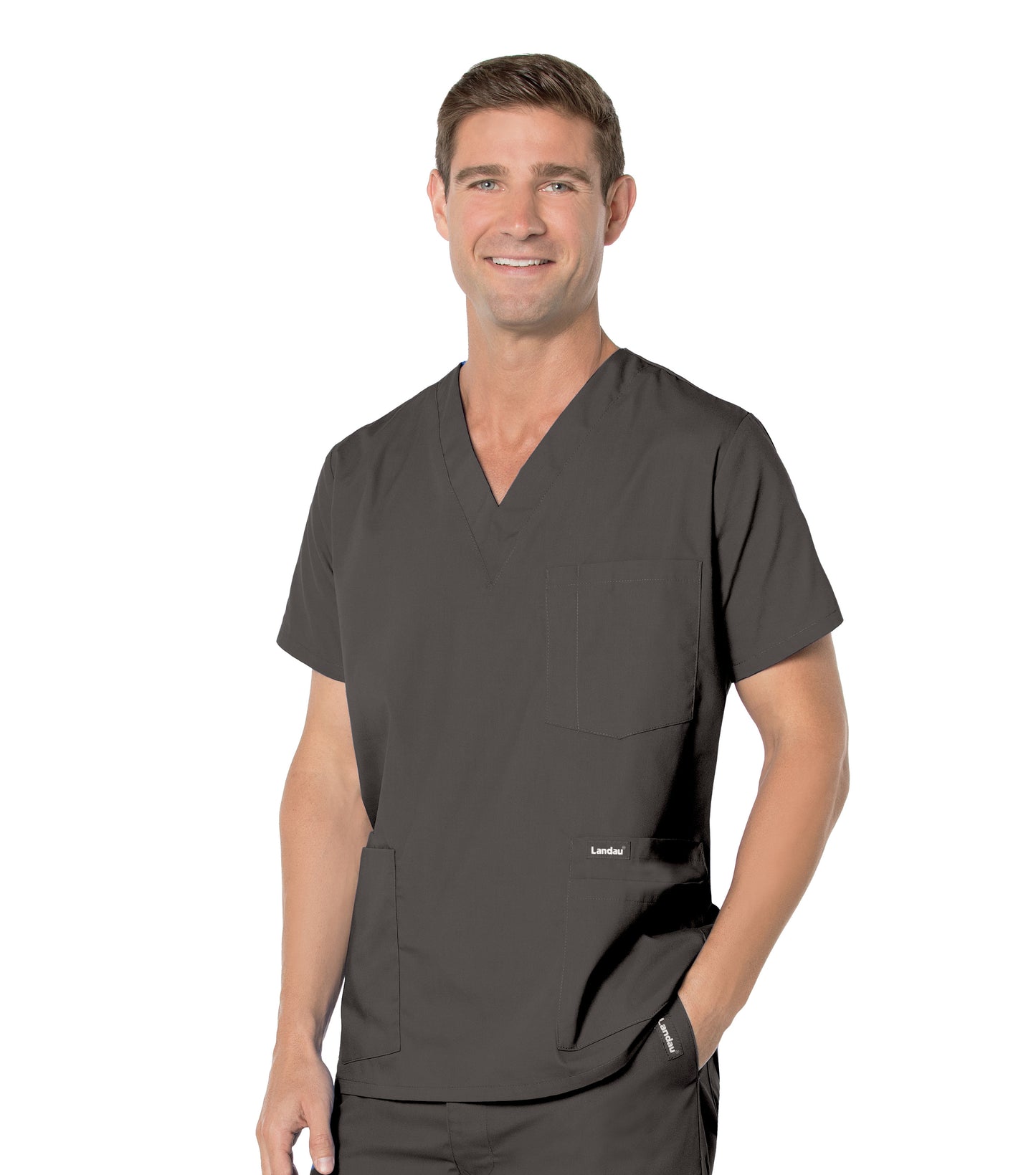 Men's 5-Pocket V-Neck Top - 7489 - Black