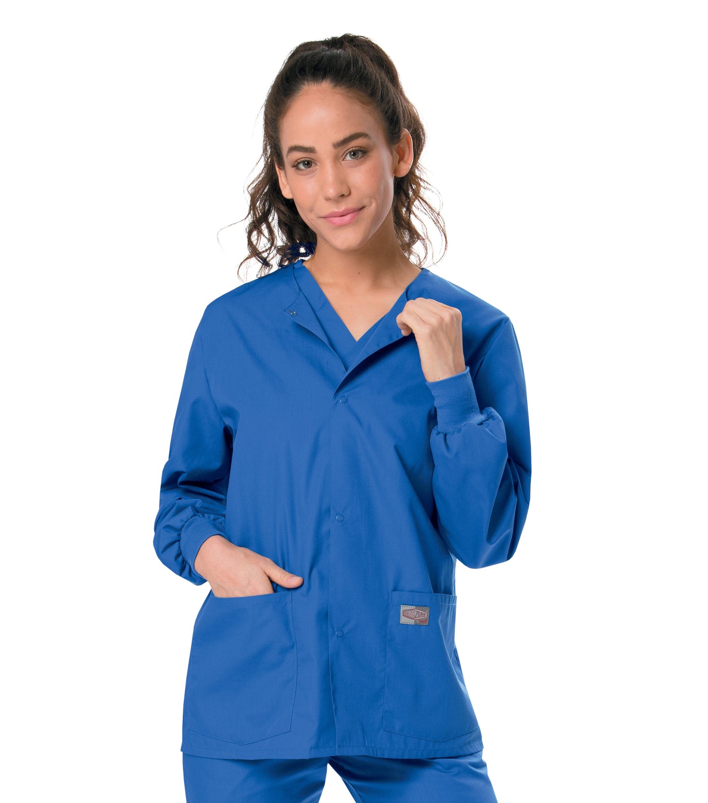 Unisex 3-Pocket Snap-Front Warm-Up Jacket - 75231 - Royal Blue